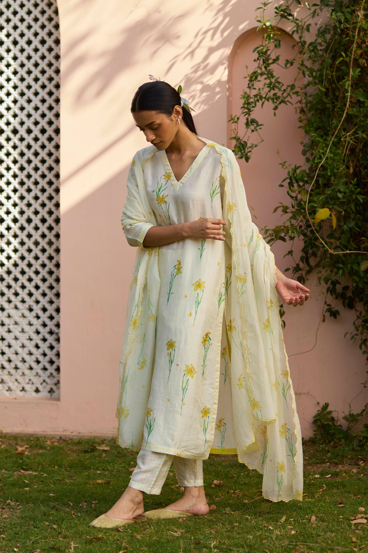 Sunkissed Daffodil Yellow Dupatta