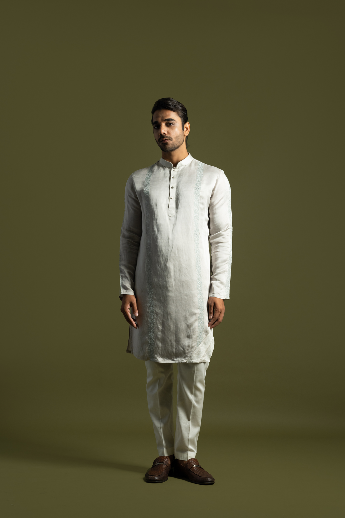 Oyster Grey Kurta Set