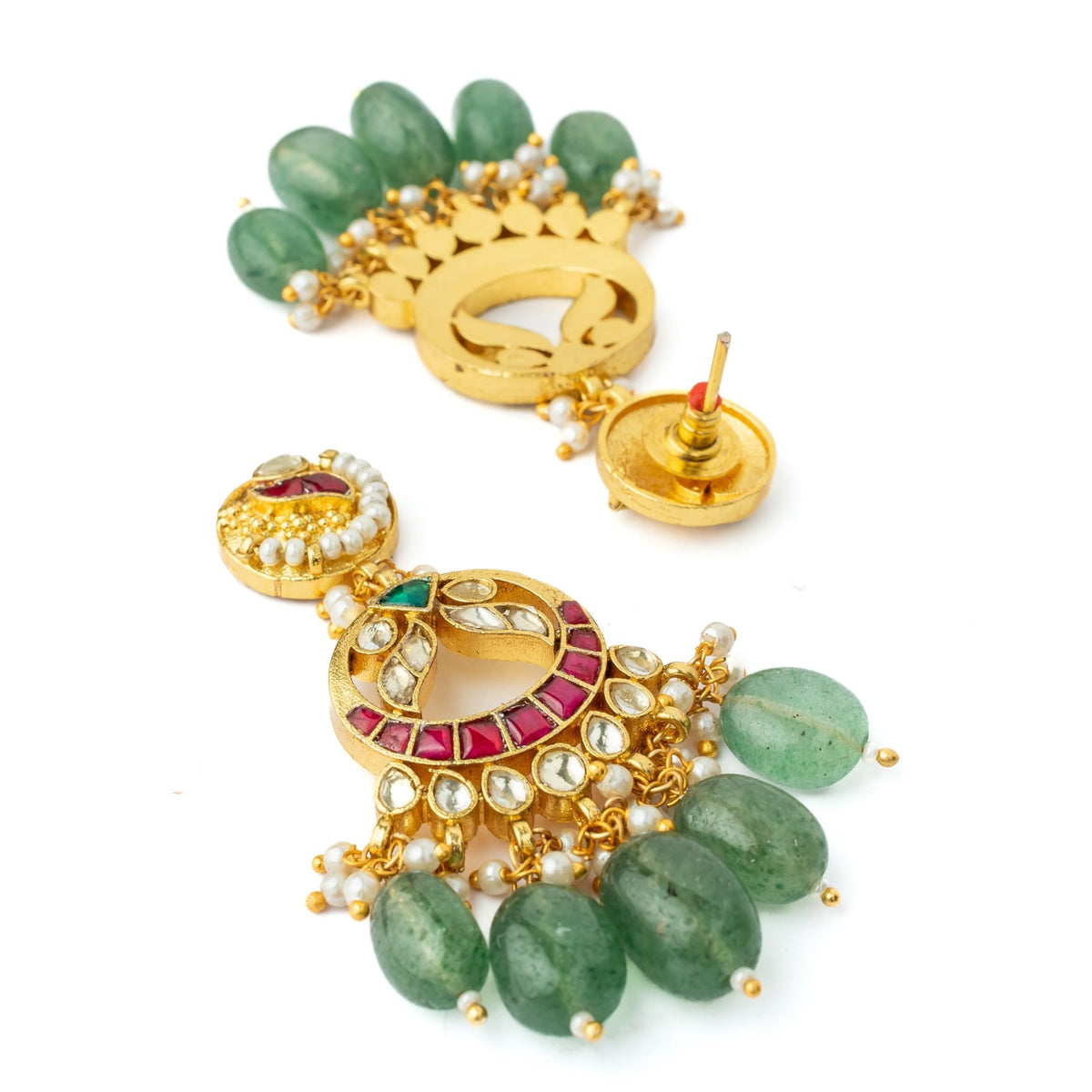 Green Kundan Polki Set