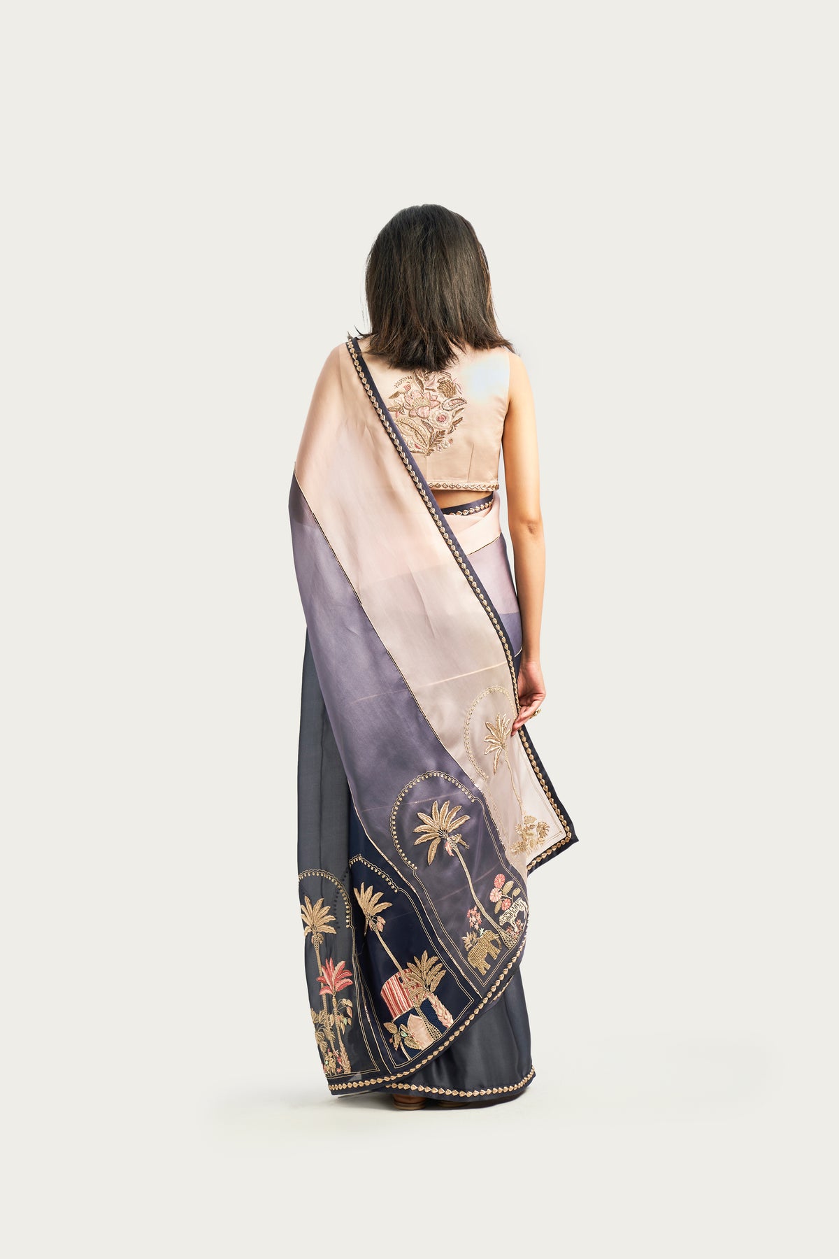 Meknes sapphire saree