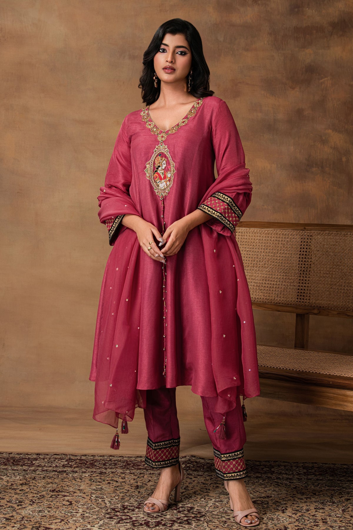 Pink Silk Kurta Set