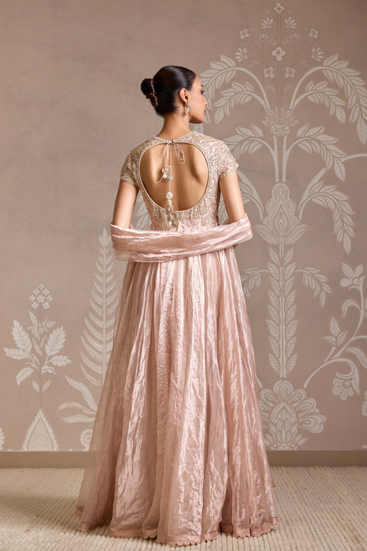 Rose Gold Anarkali Set