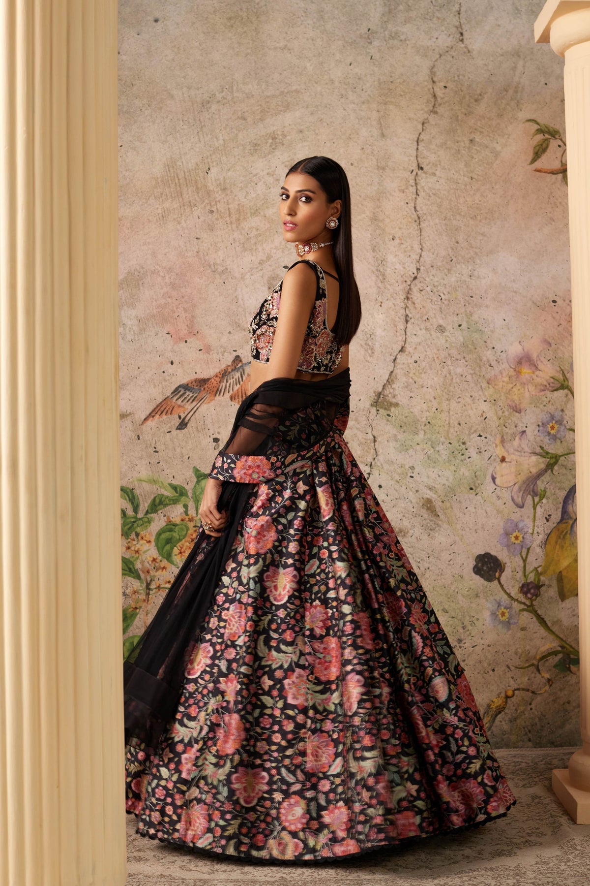 Demi Black Lehenga Set