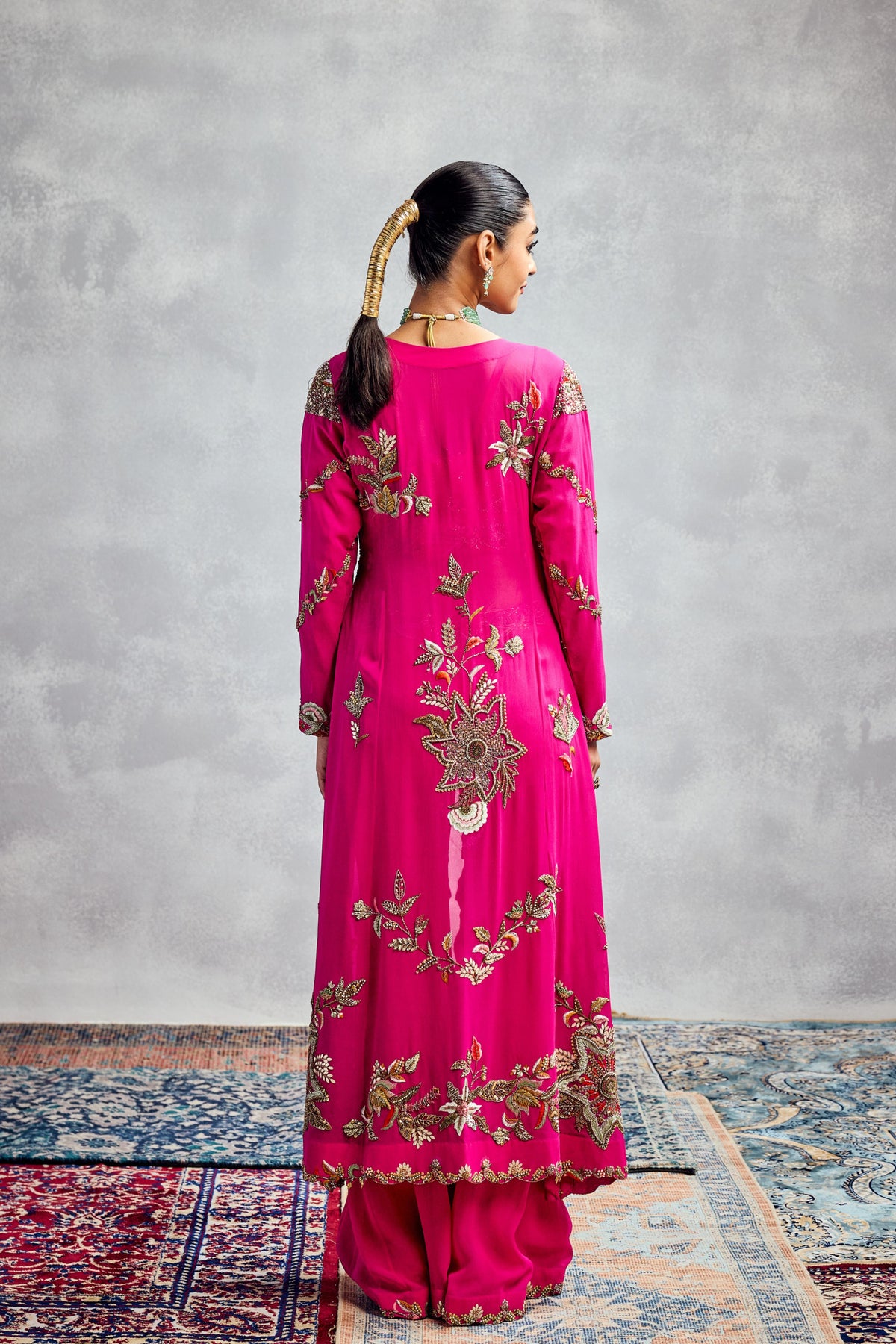 Fuschia Pink Jacket Set