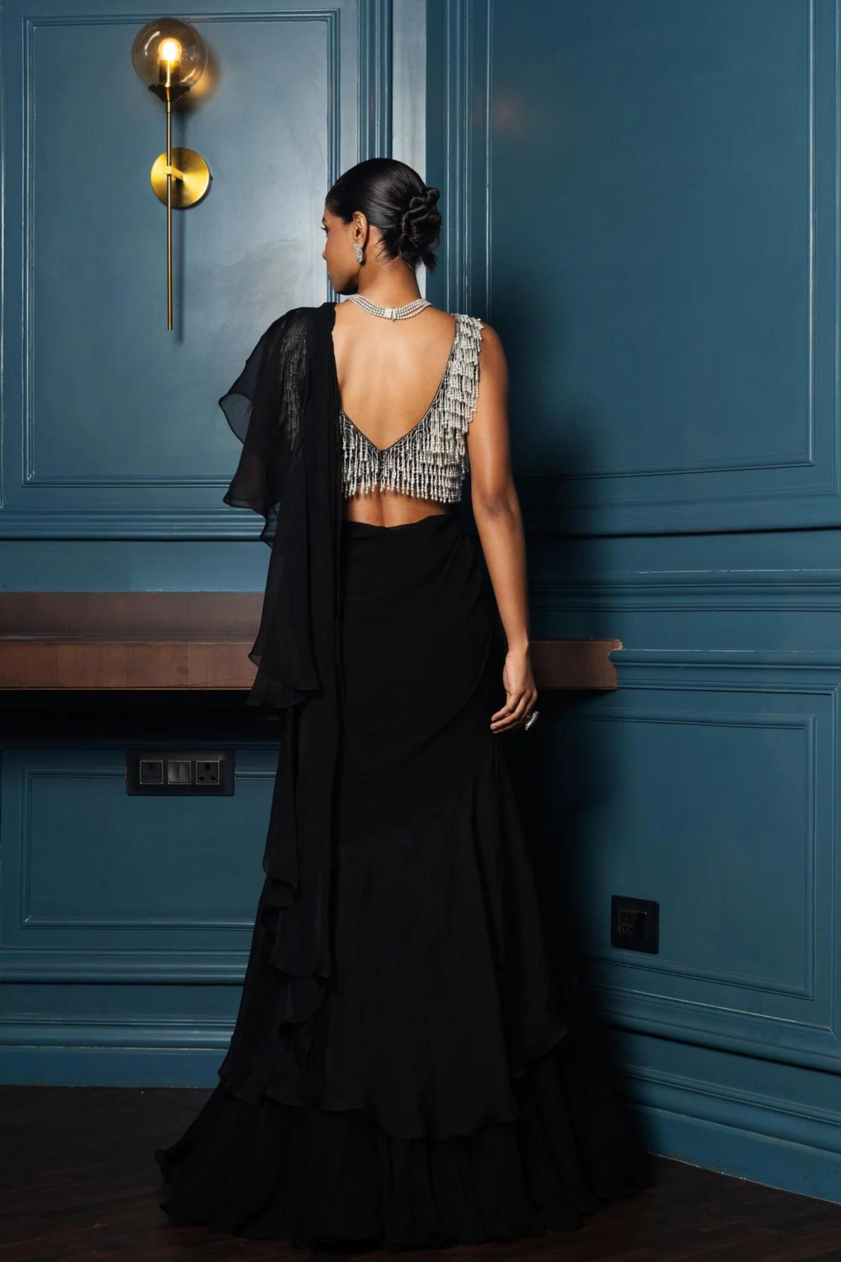 Vaughn Saree With Latkan Embroidered Blouse