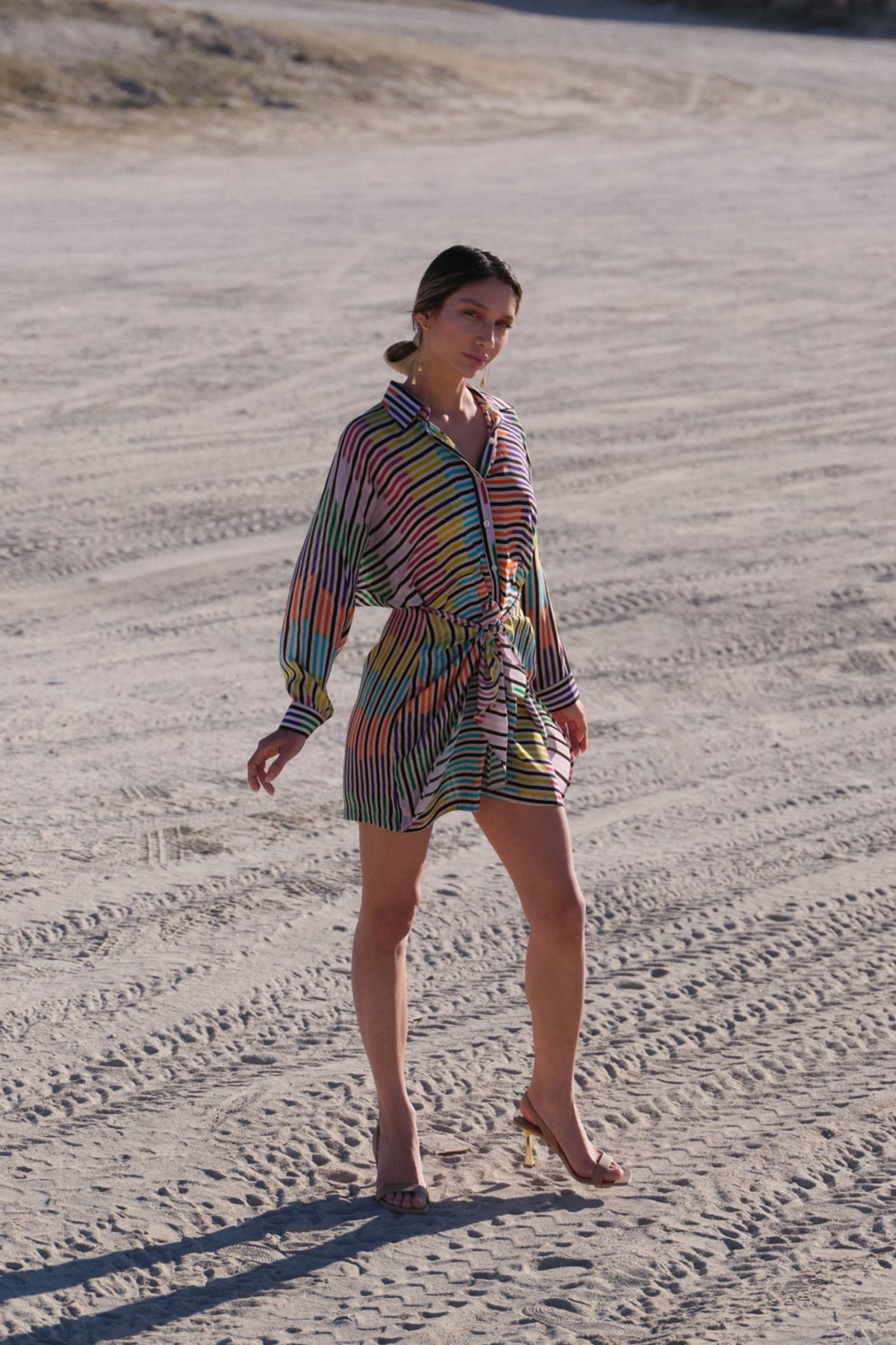 Printed Short-dress With Wrap-over