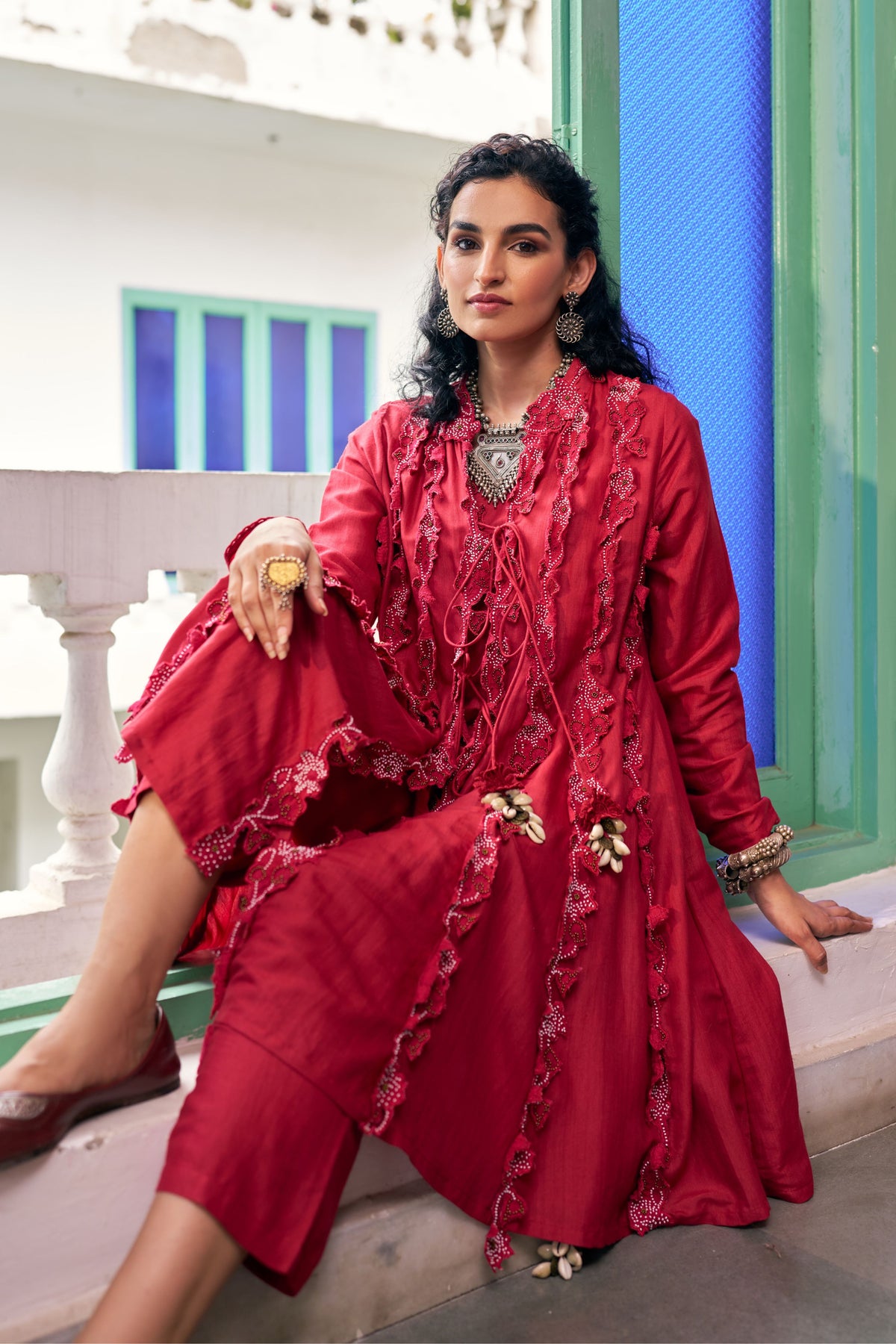 Ruby Floral Kurta Set