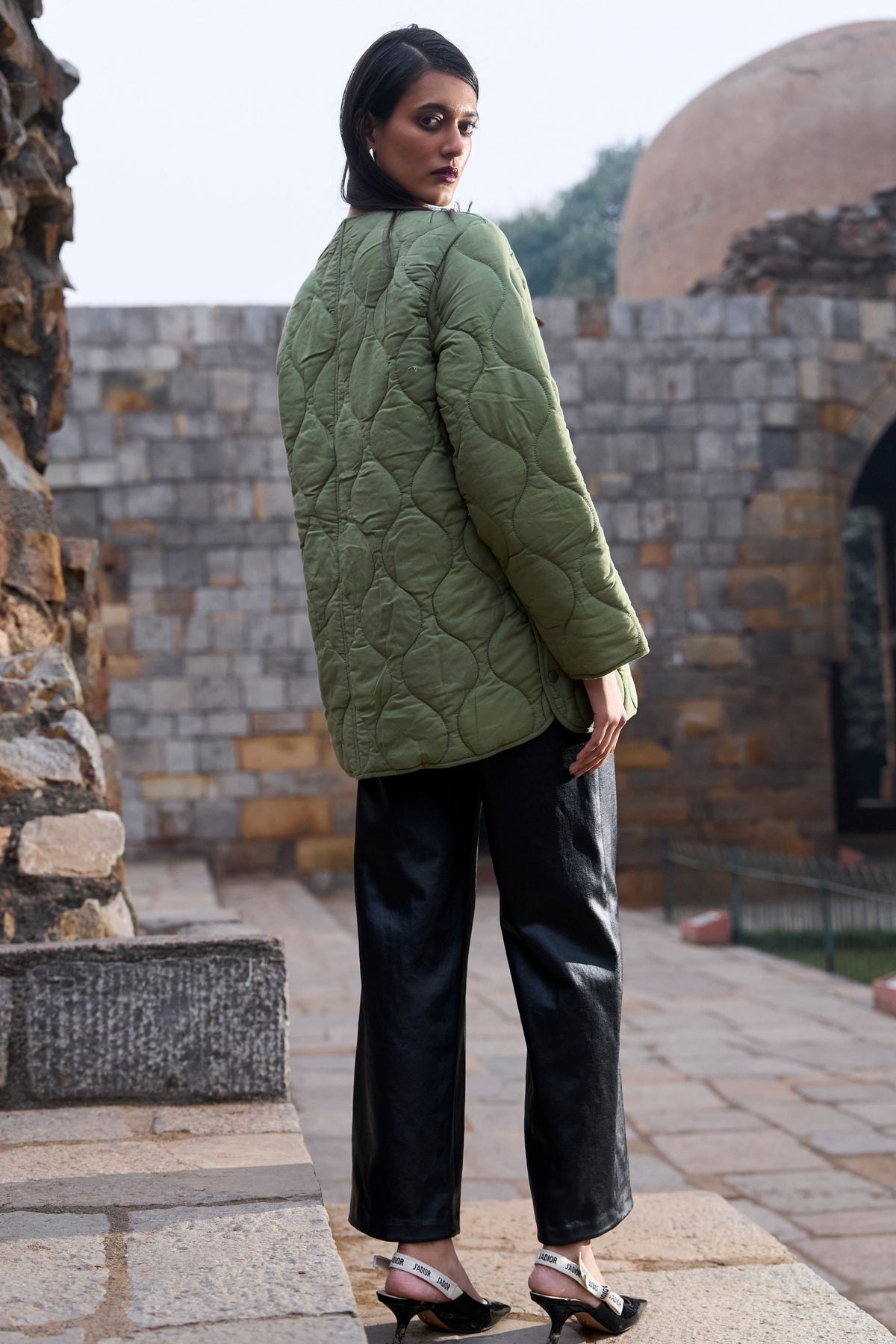 Green Quilted Jacket