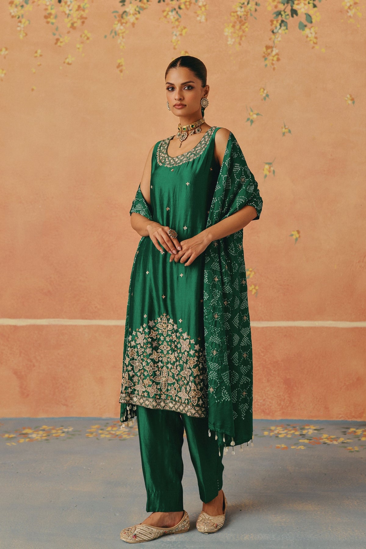 Panna Phool Kurta Set
