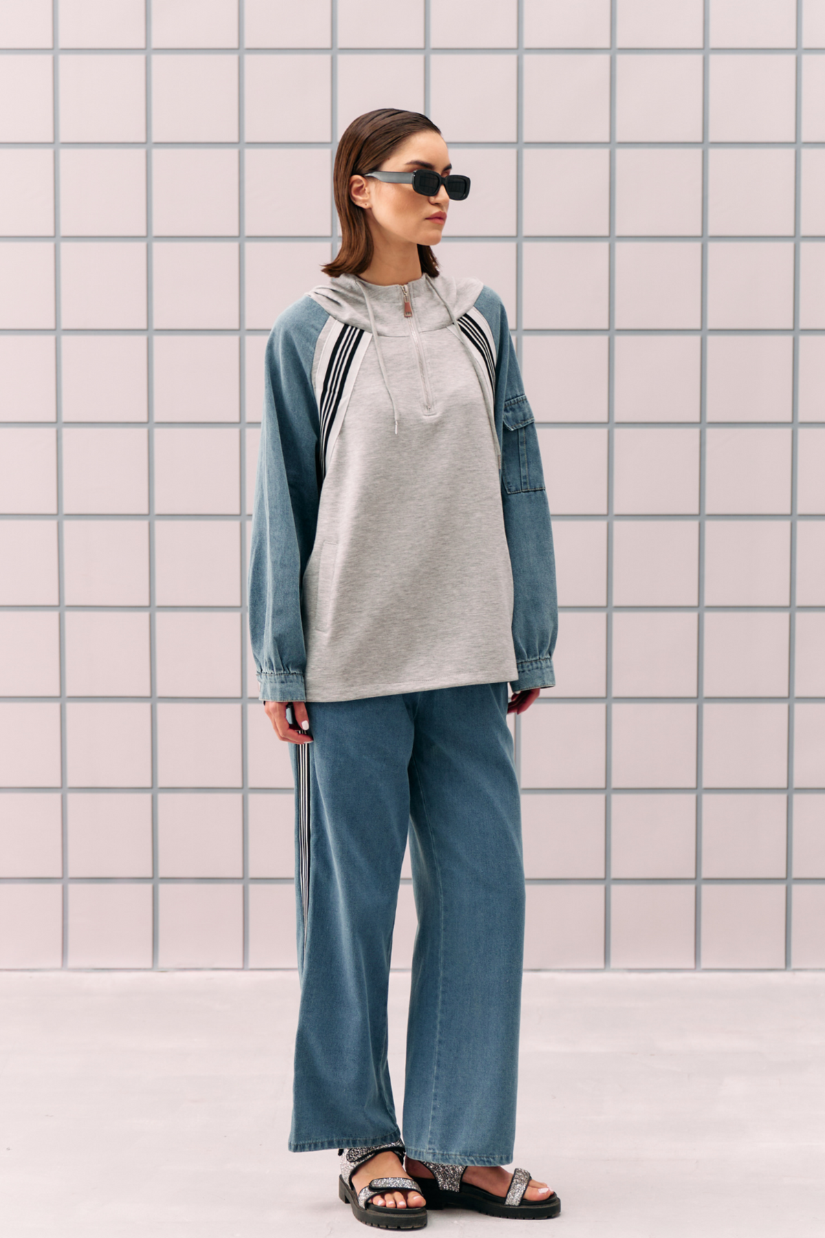 Grey Silsila Co-ord Set