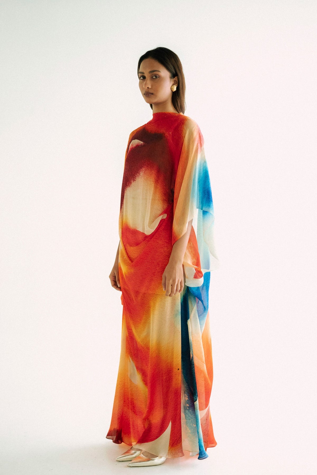 Tie Up Printed Kaftan