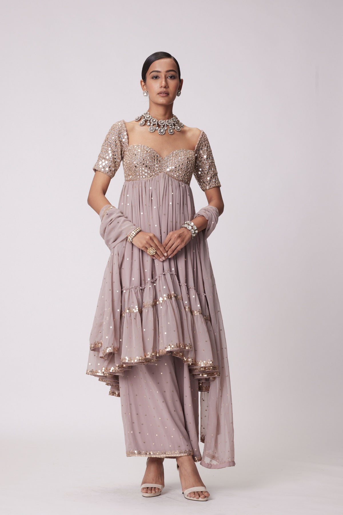Ash Pink Kurta Set
