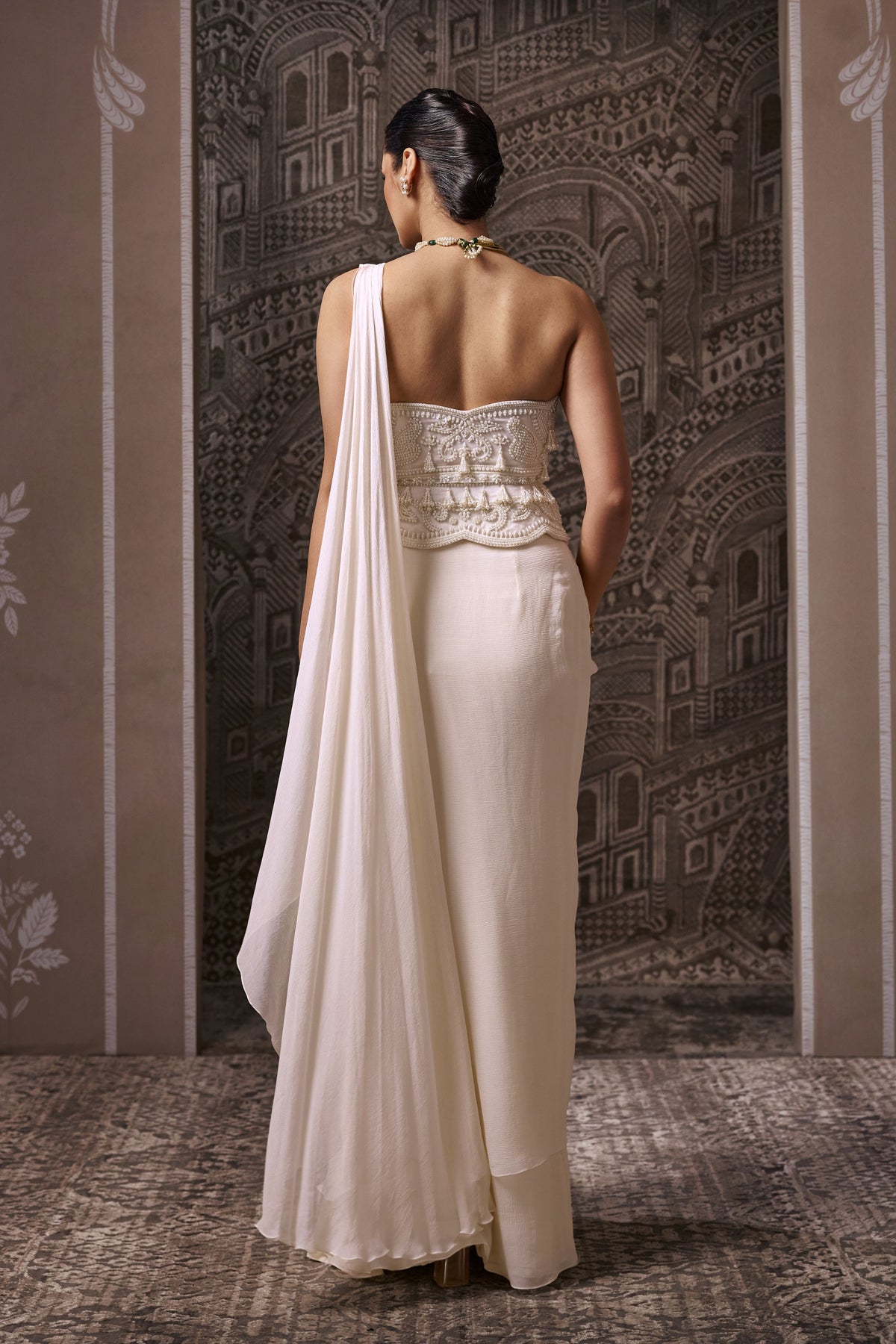 Vintage Drape Saree Set