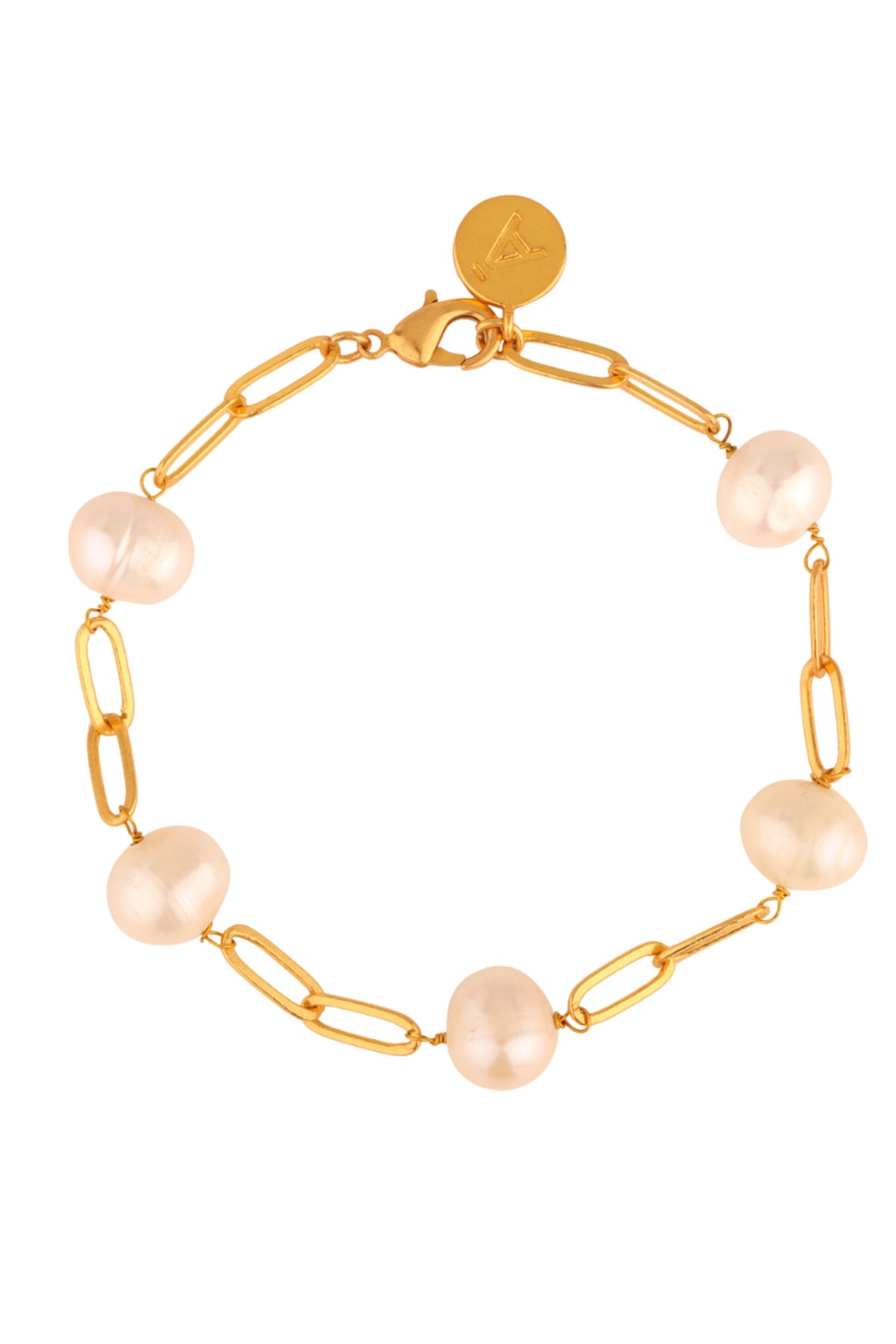 Dainty Linked Pearl Bracelet