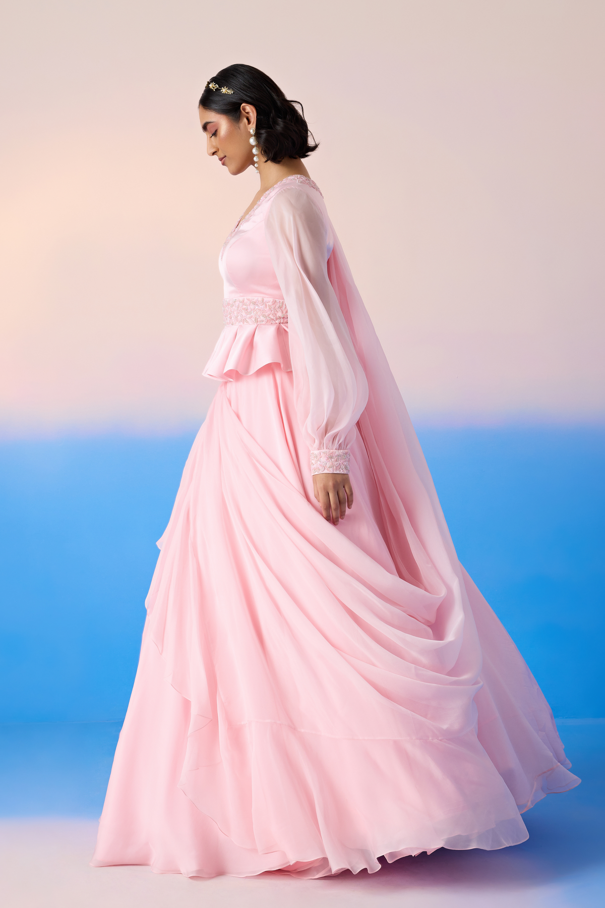 Carnation Pink Skirt Set