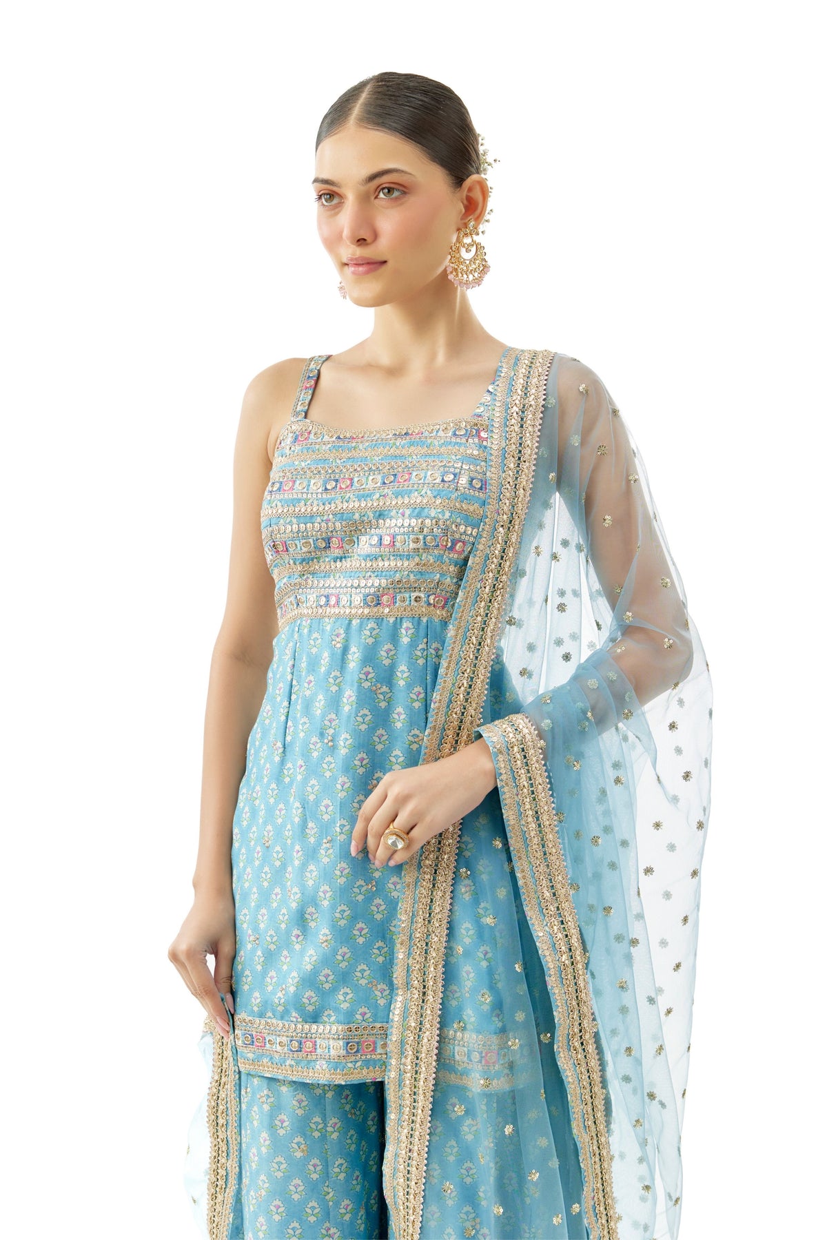 Blue Nitya Sharara Set