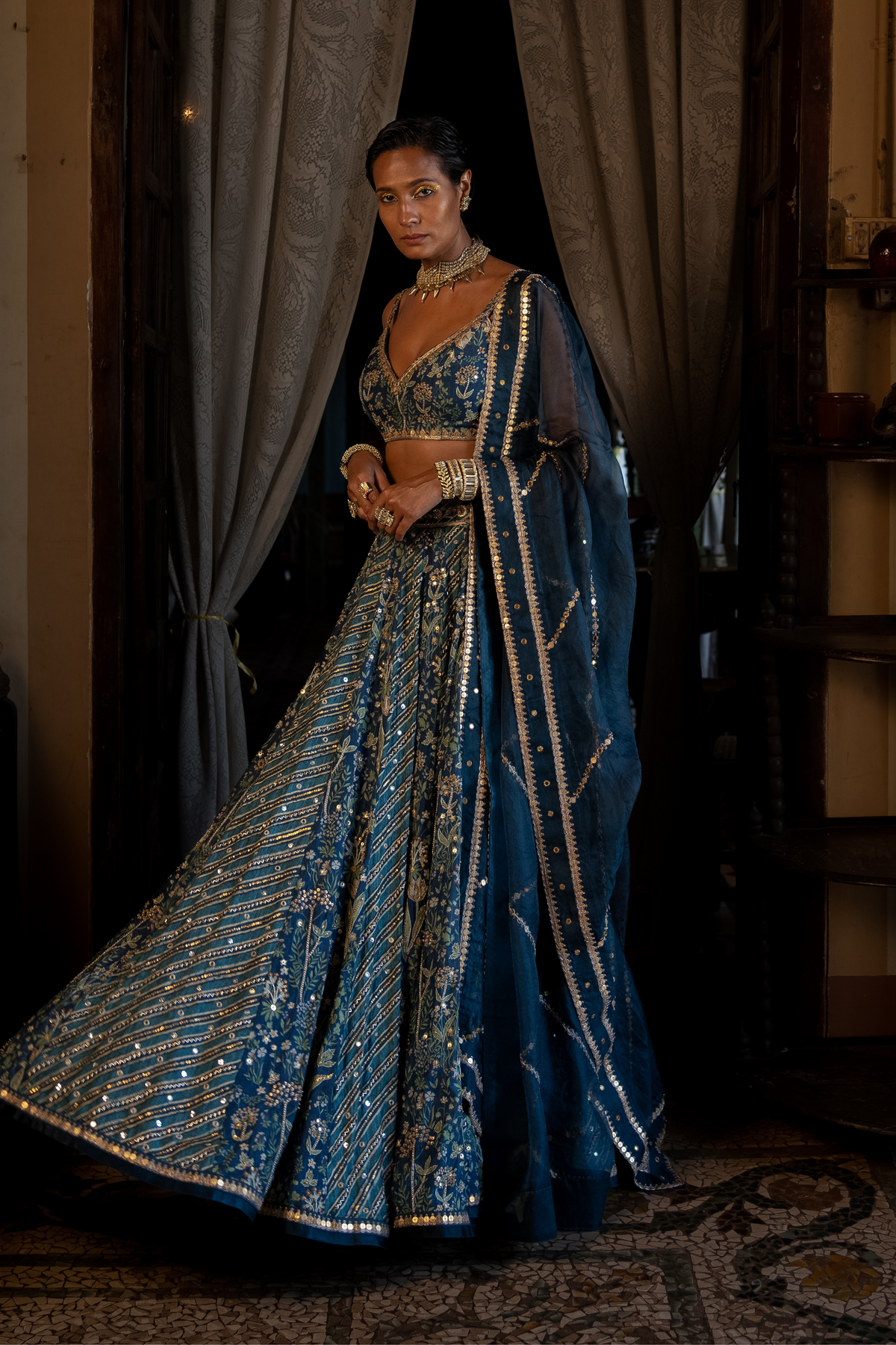 Tropical Multiprint Lehenga Set