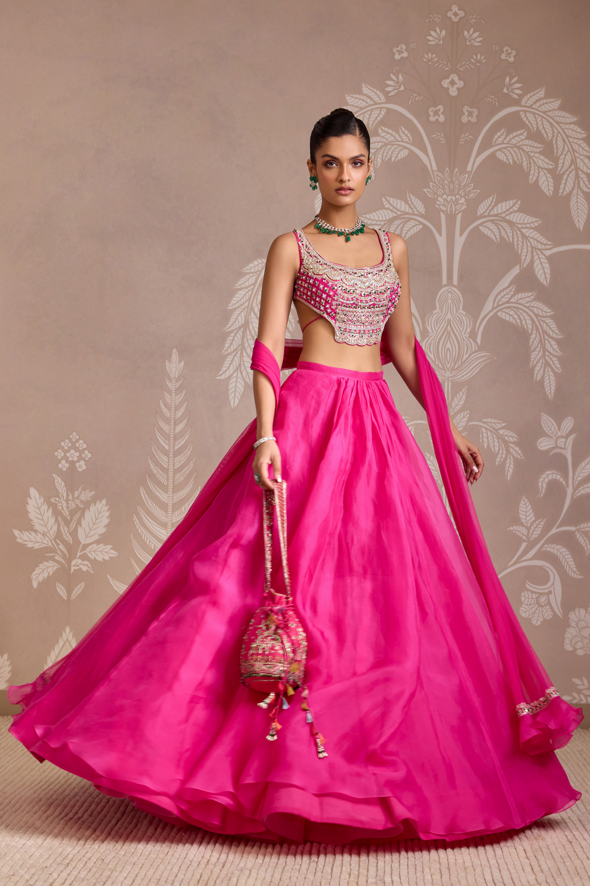 Bright Fucshia Lehenga Set