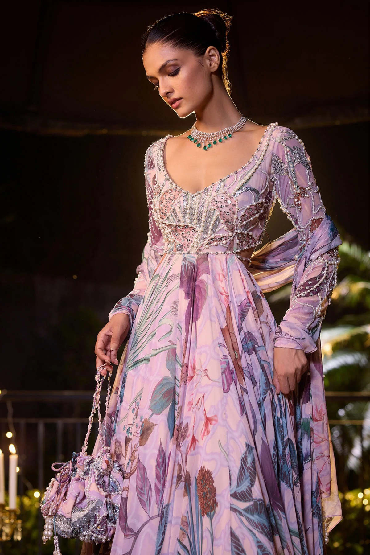 Amna Anarkali Set