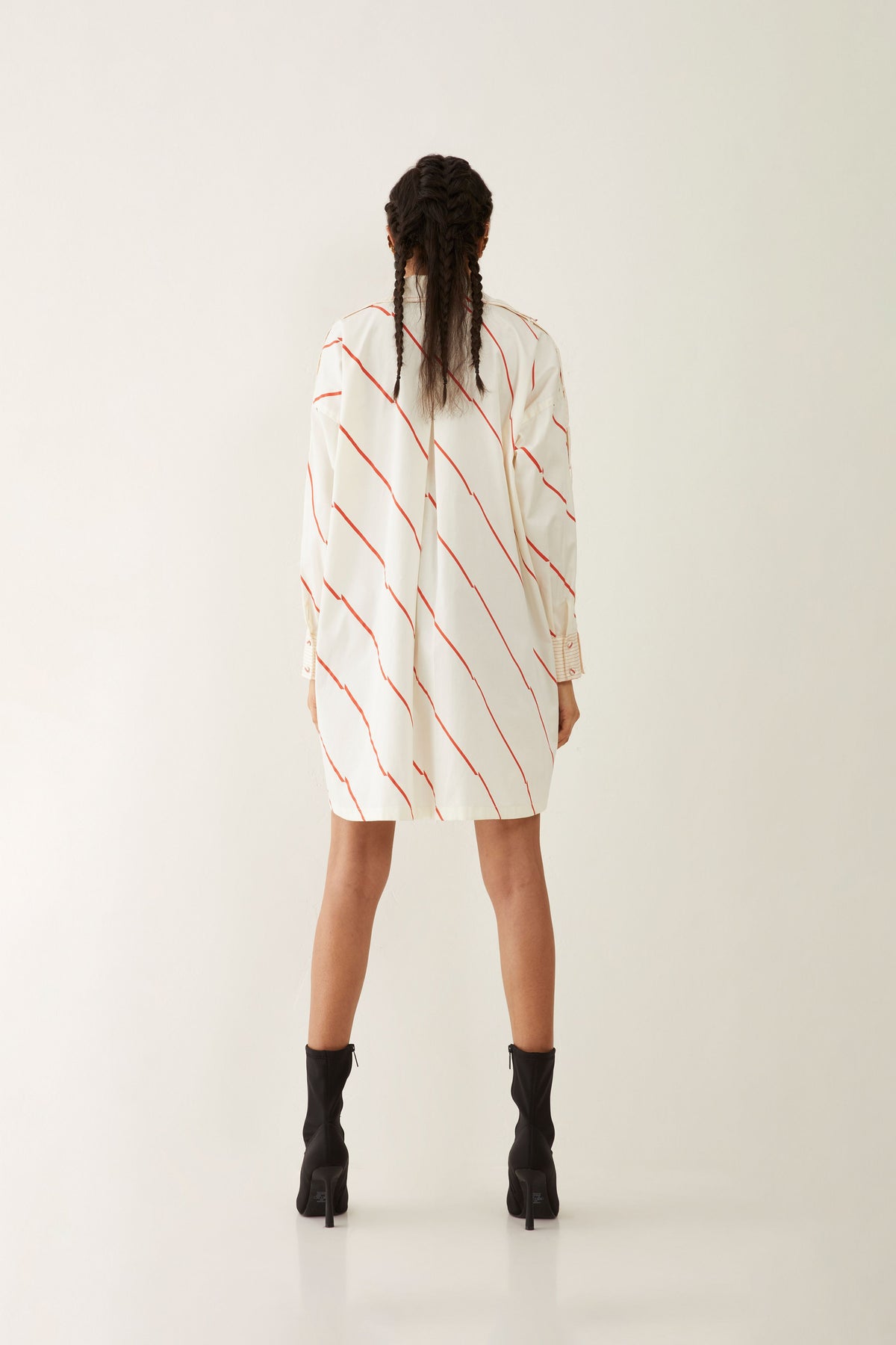 Ruby Dress With Bias Print