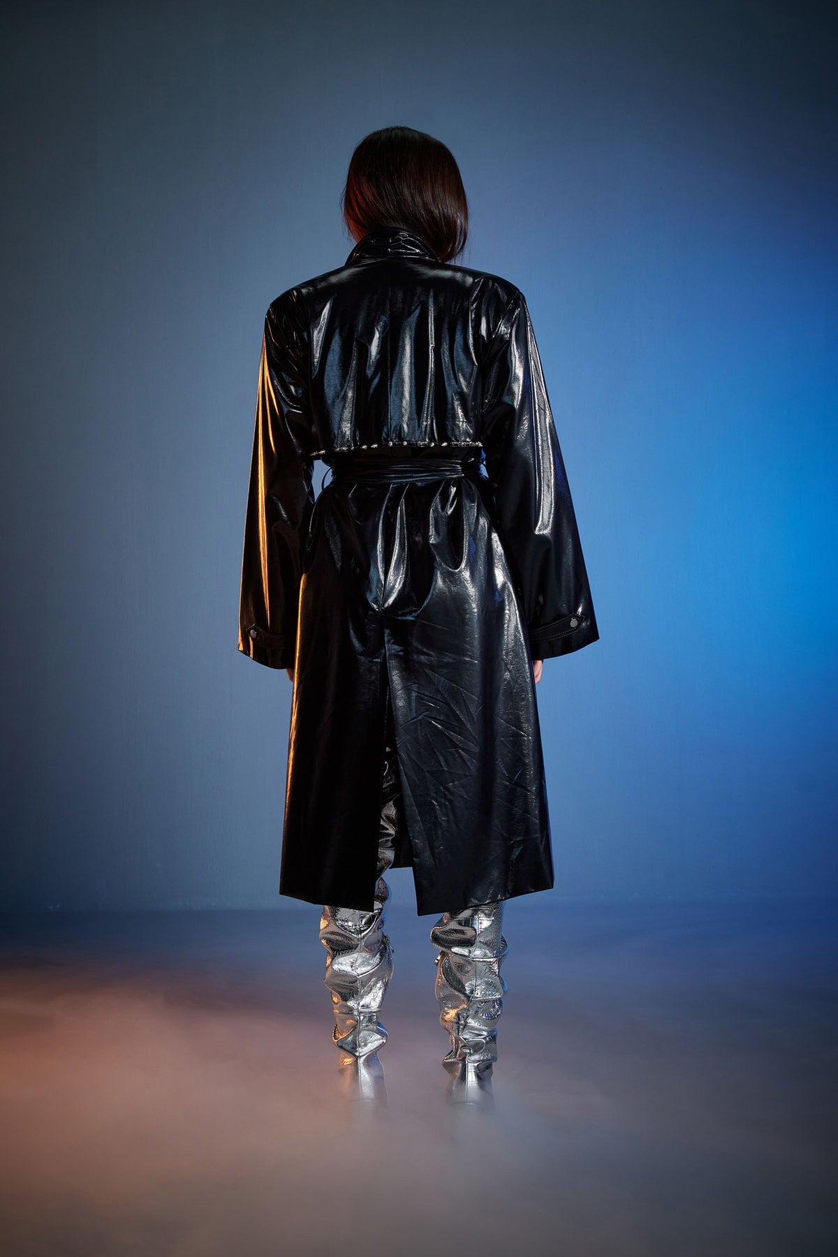 Liquid Leather Trench Coat