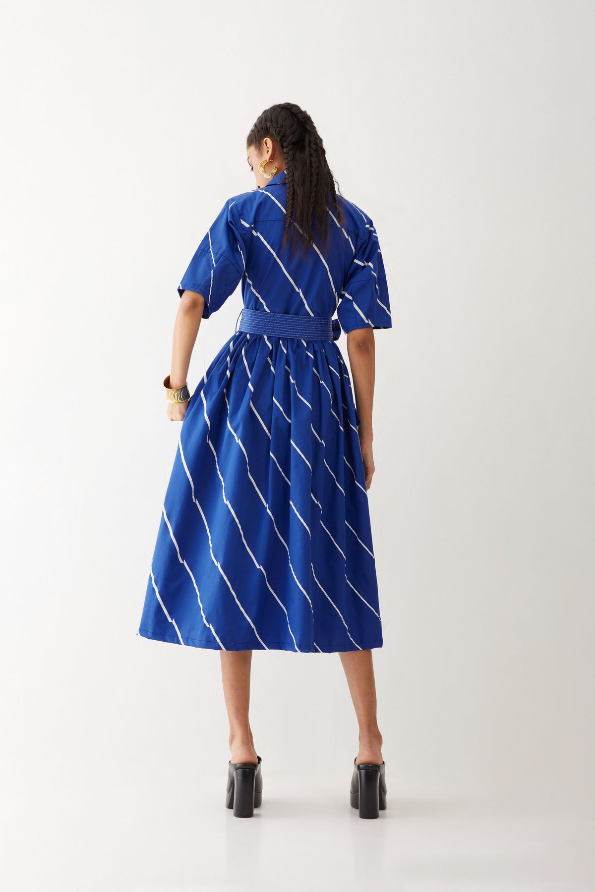 Olivia Dress In Bias Print