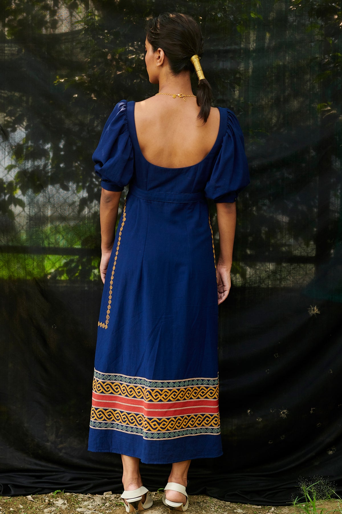 Cobalt blue midi dress