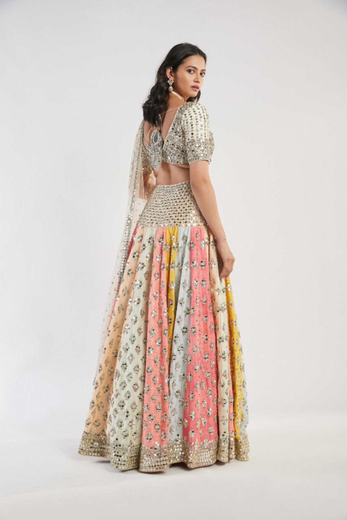 Multicolored lehenga set