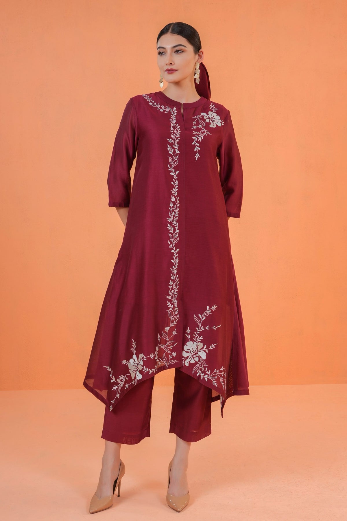 Maroon Mirage Suit Set