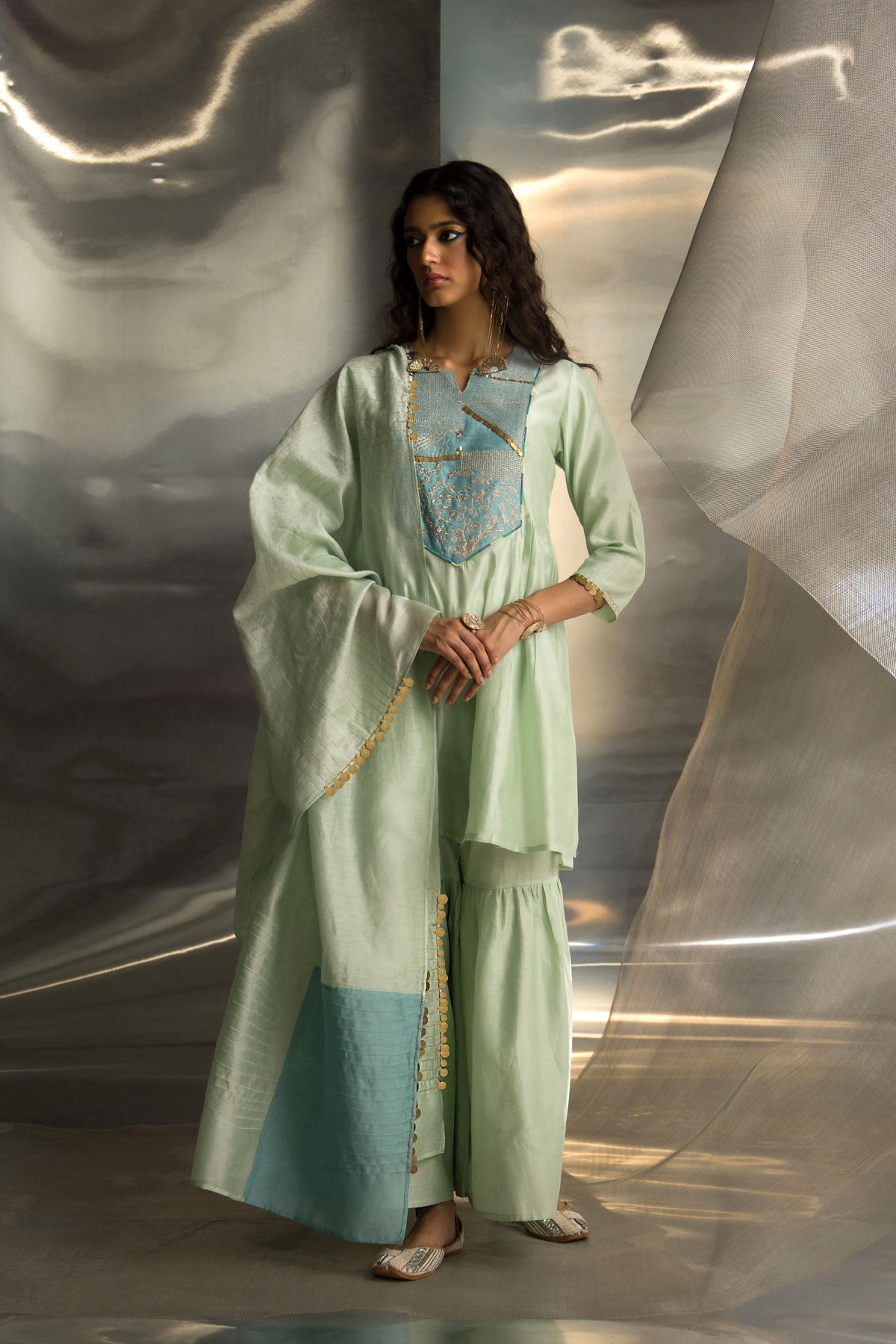 Artisty Embroidered Sharara Set