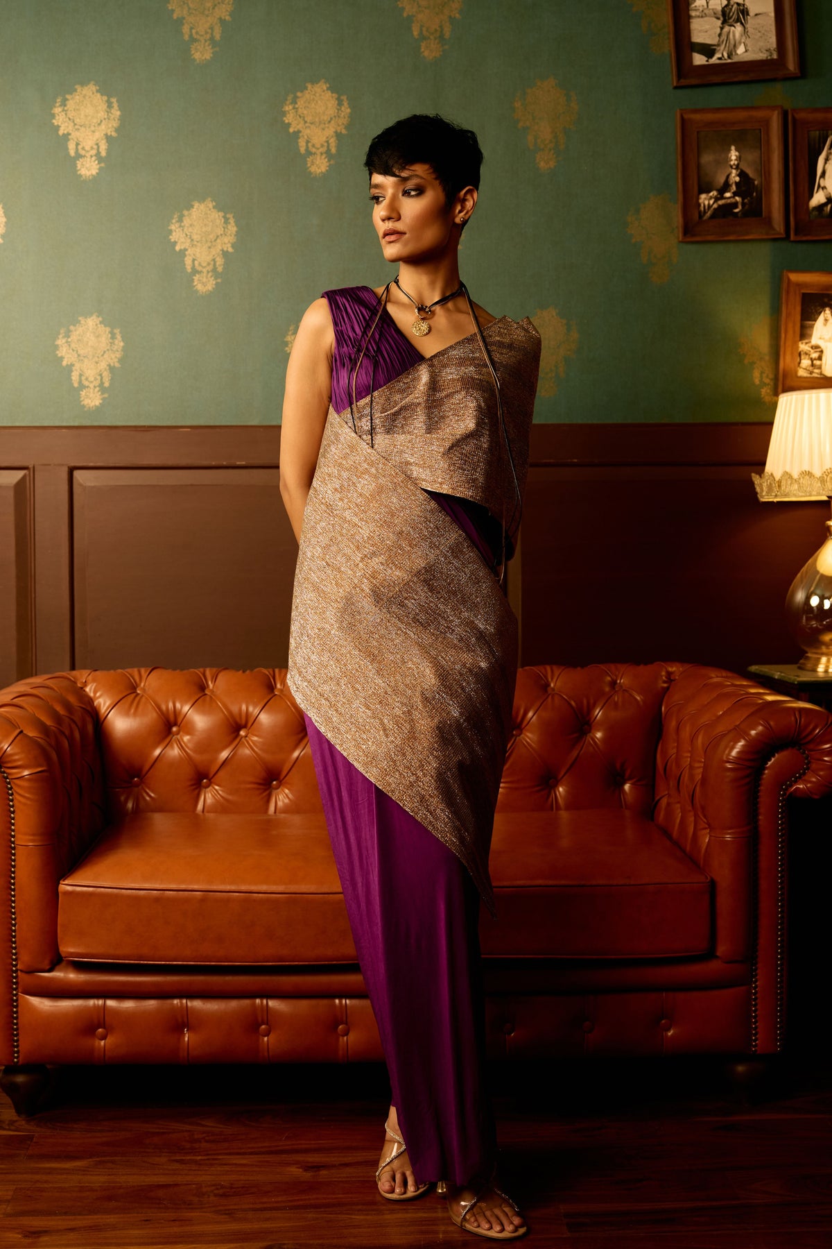 Iris Drape Gown