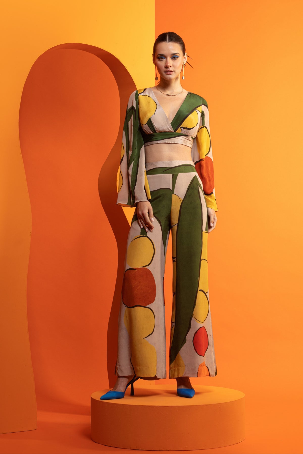 Artistic Printed Crepe Co-ord Set