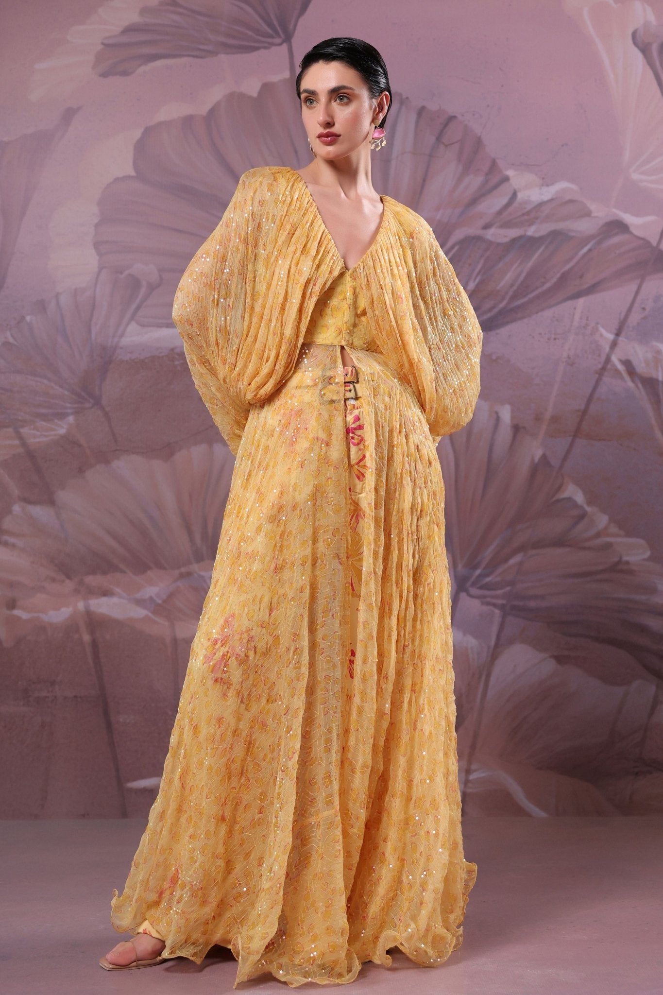 The Butter Yellow Flury's Jacket Set - Pallavi Jaipur - Elahe
