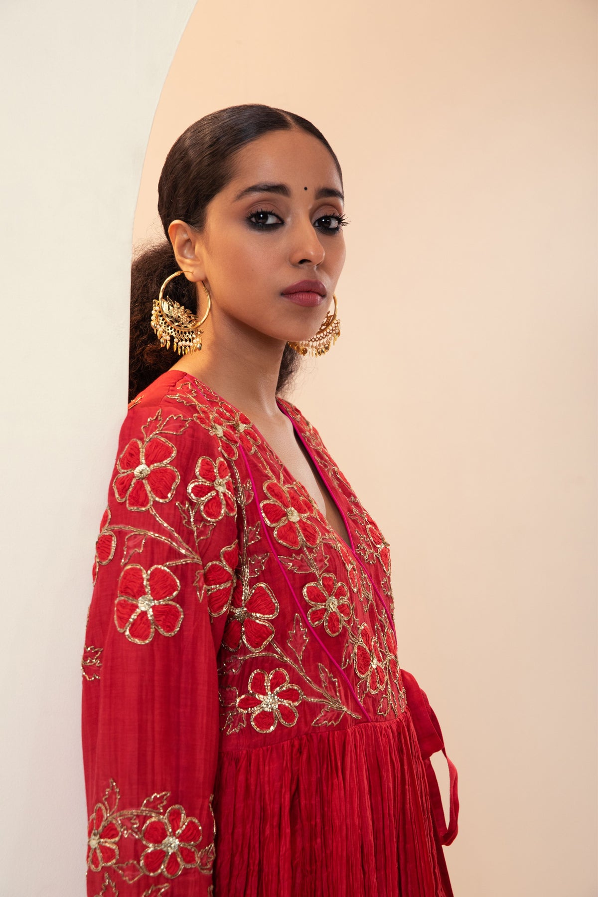 Crinkled Anarkali with Palazzos