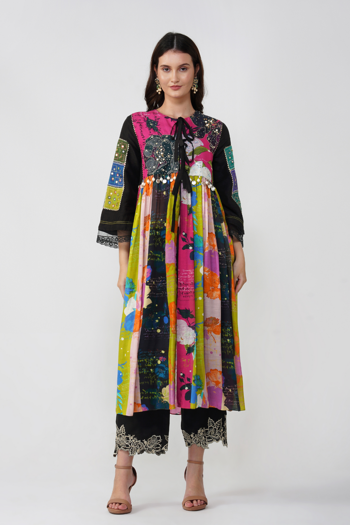 Banjara Bloom Anarkali Set With Sparkly Dupatta