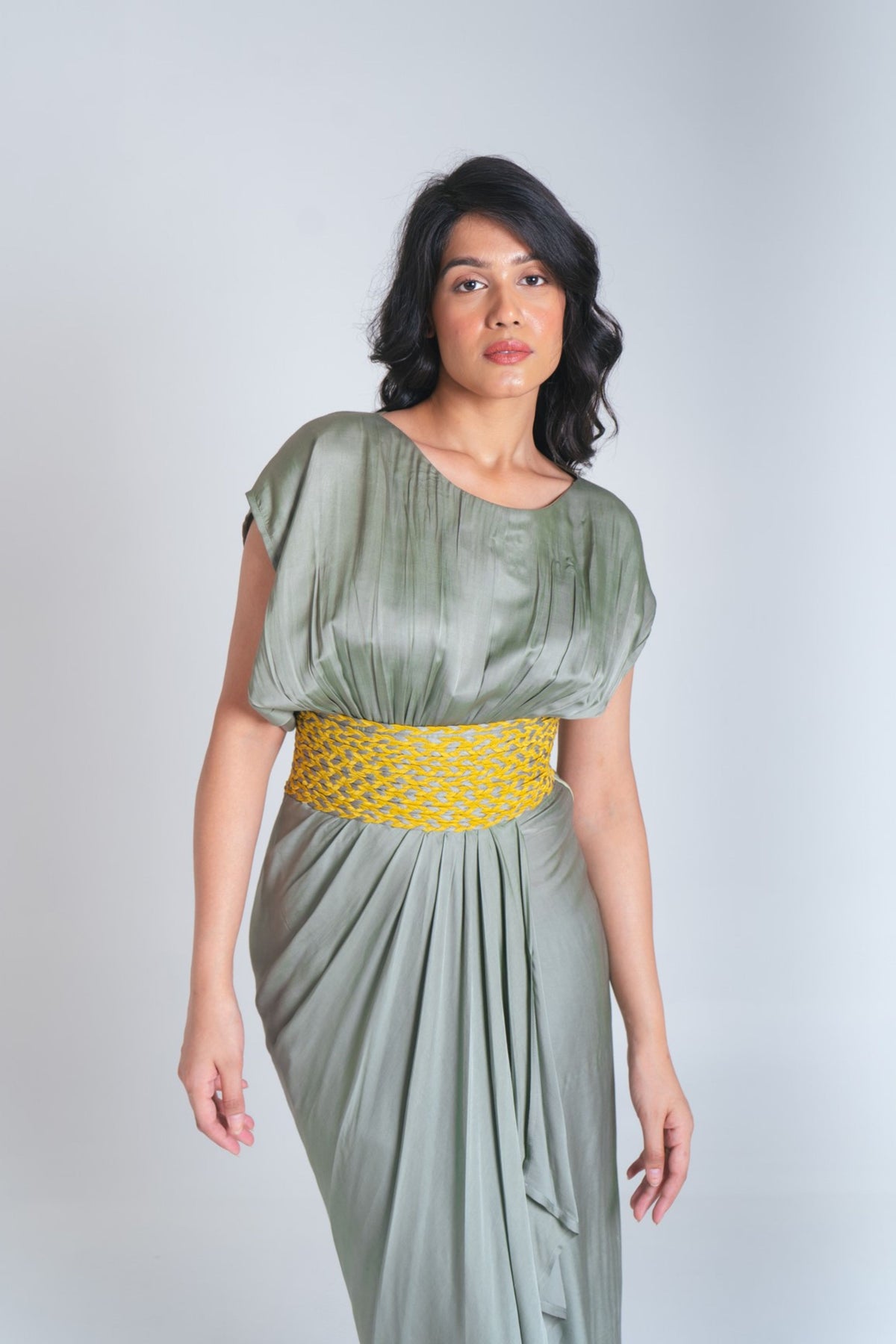 Yellow-green Cocktail Gown