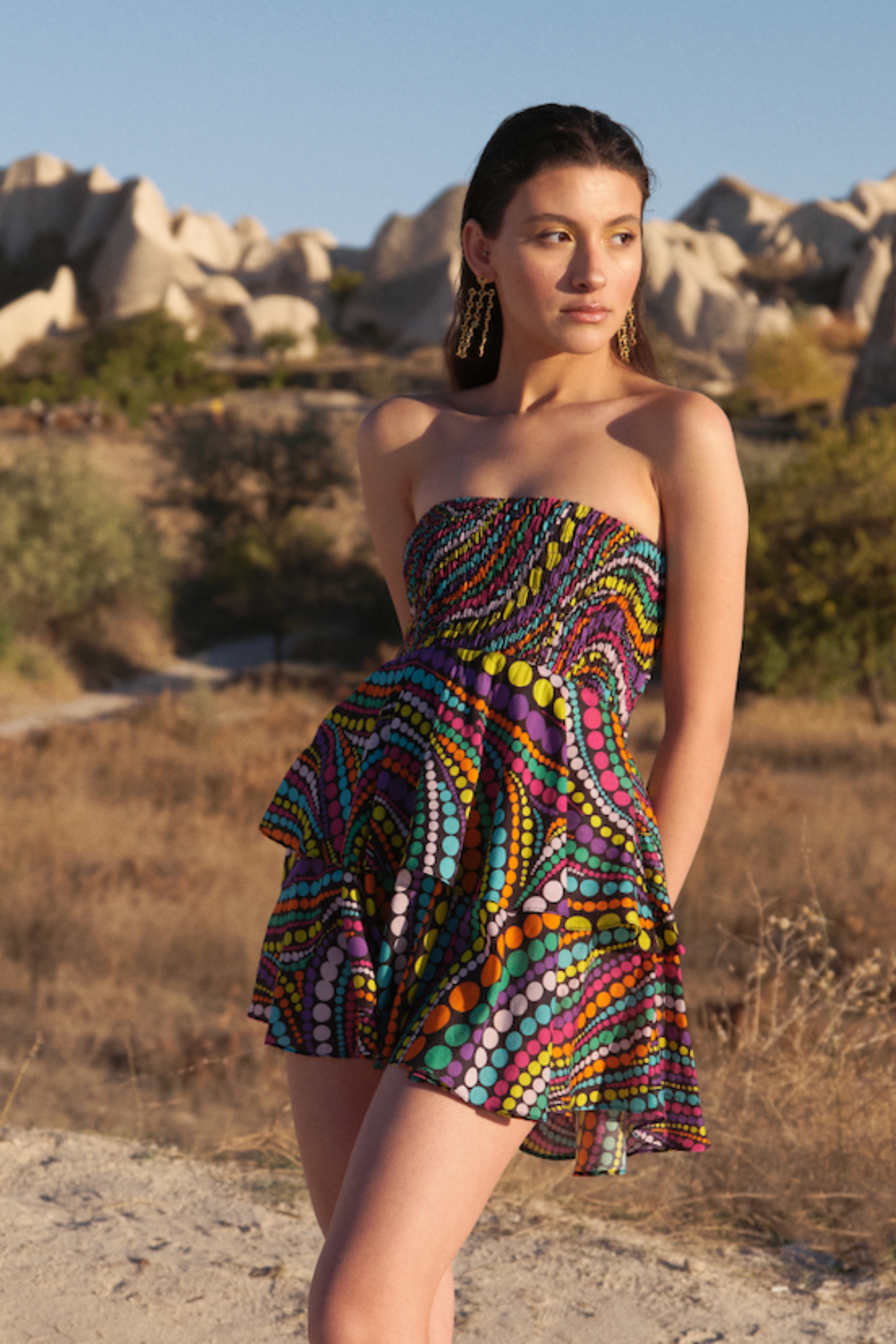 Printed 2-tier Dress