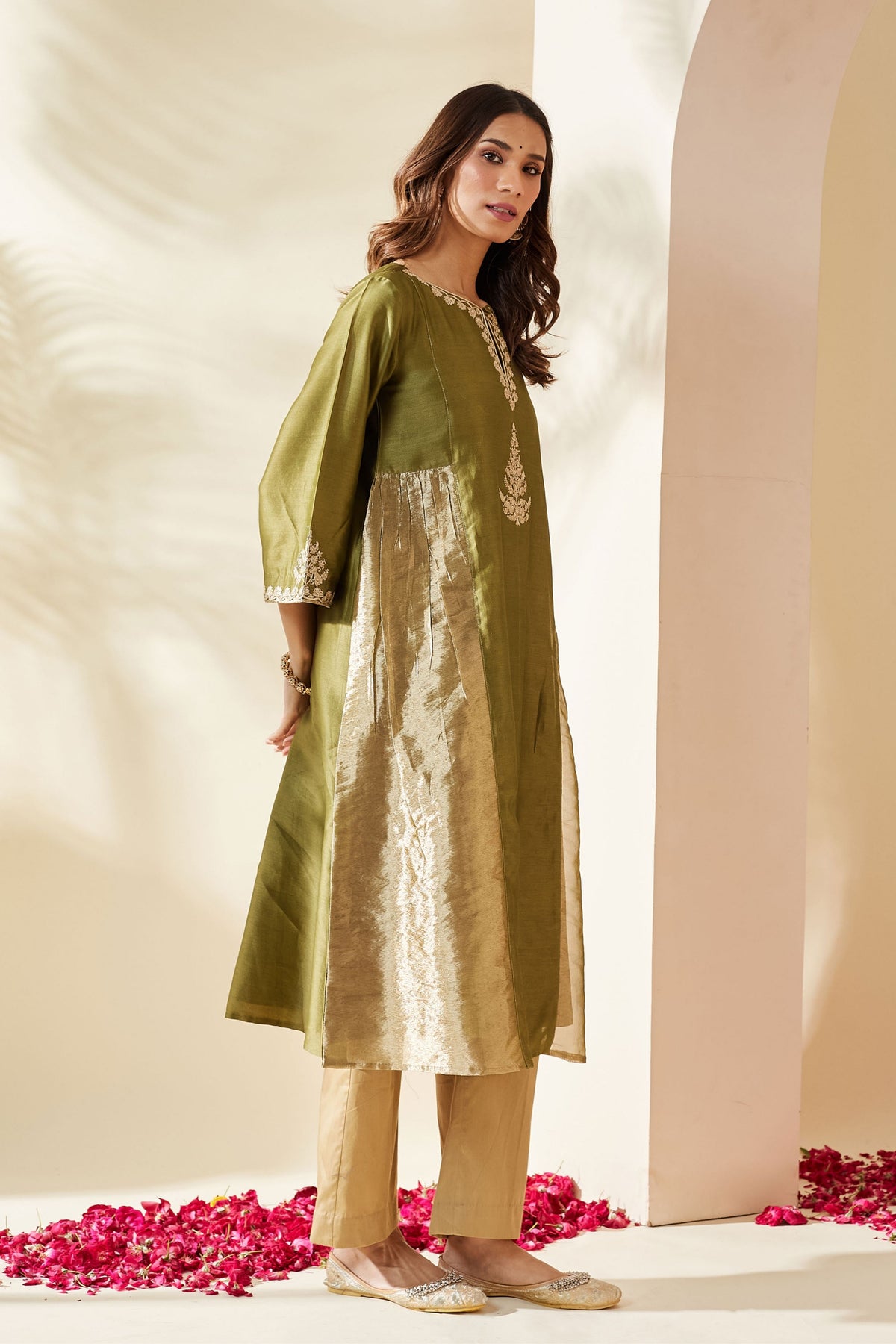Olive Green Mehreen Kurta Set