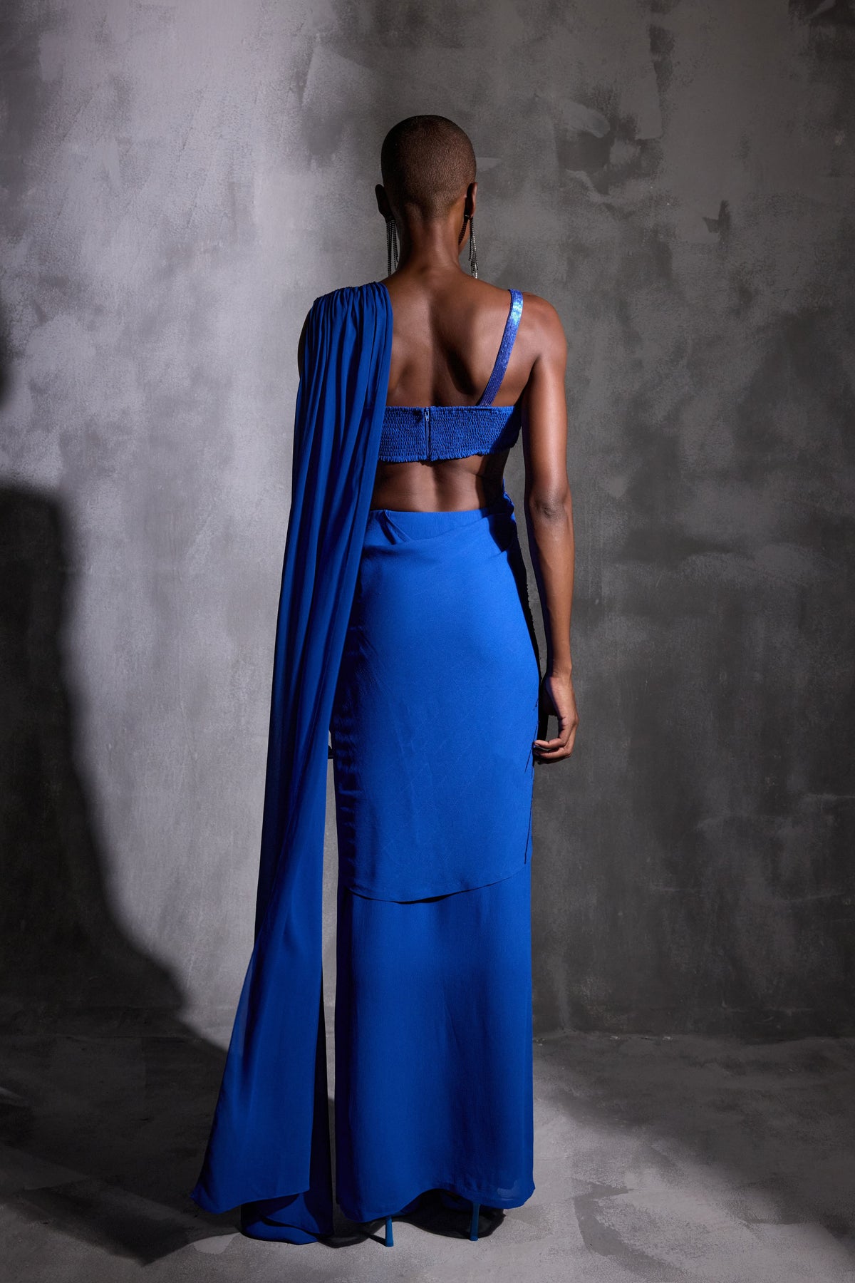 Stellar Flora Draped Saree