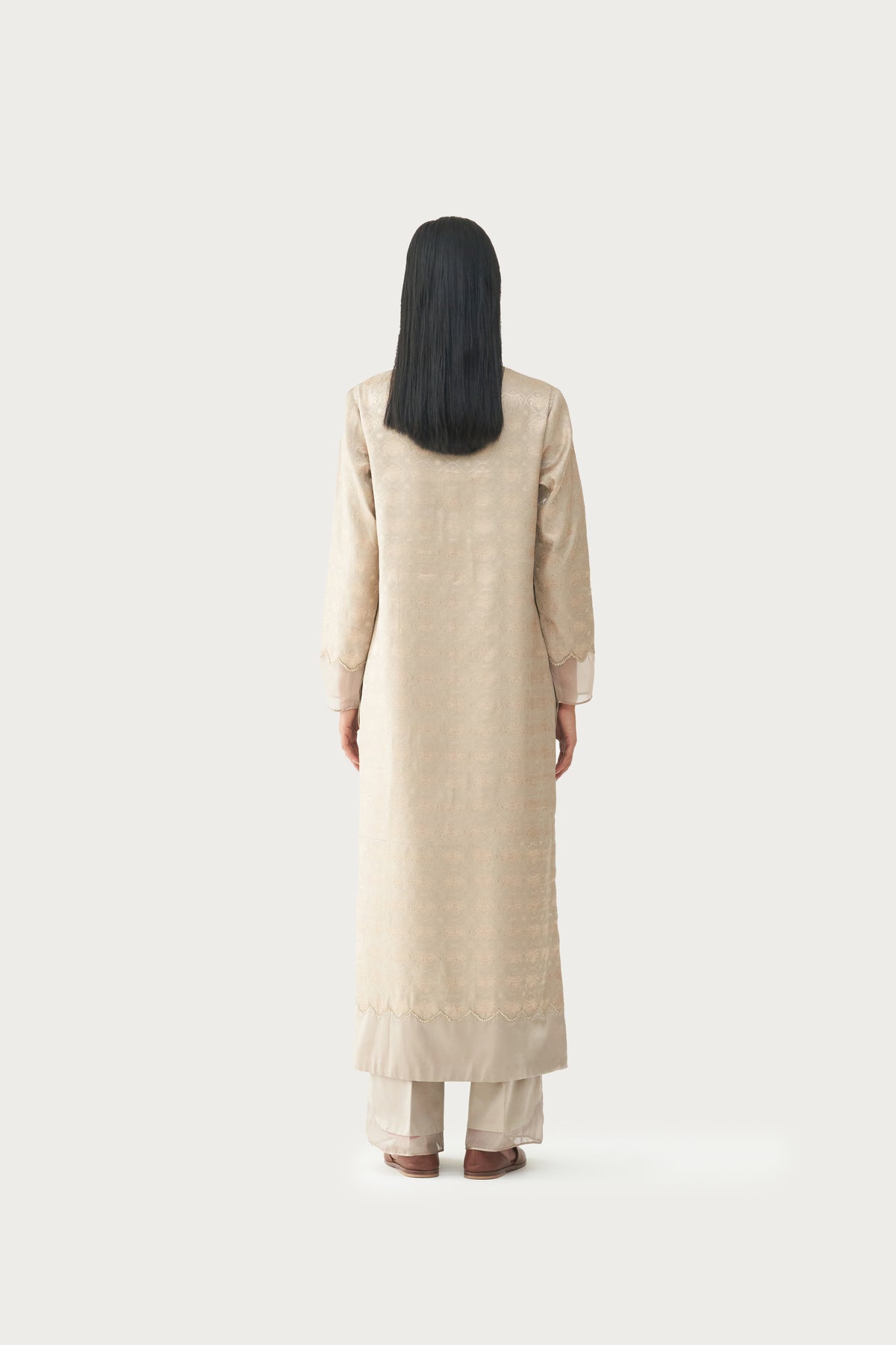 Grey kurta pant set