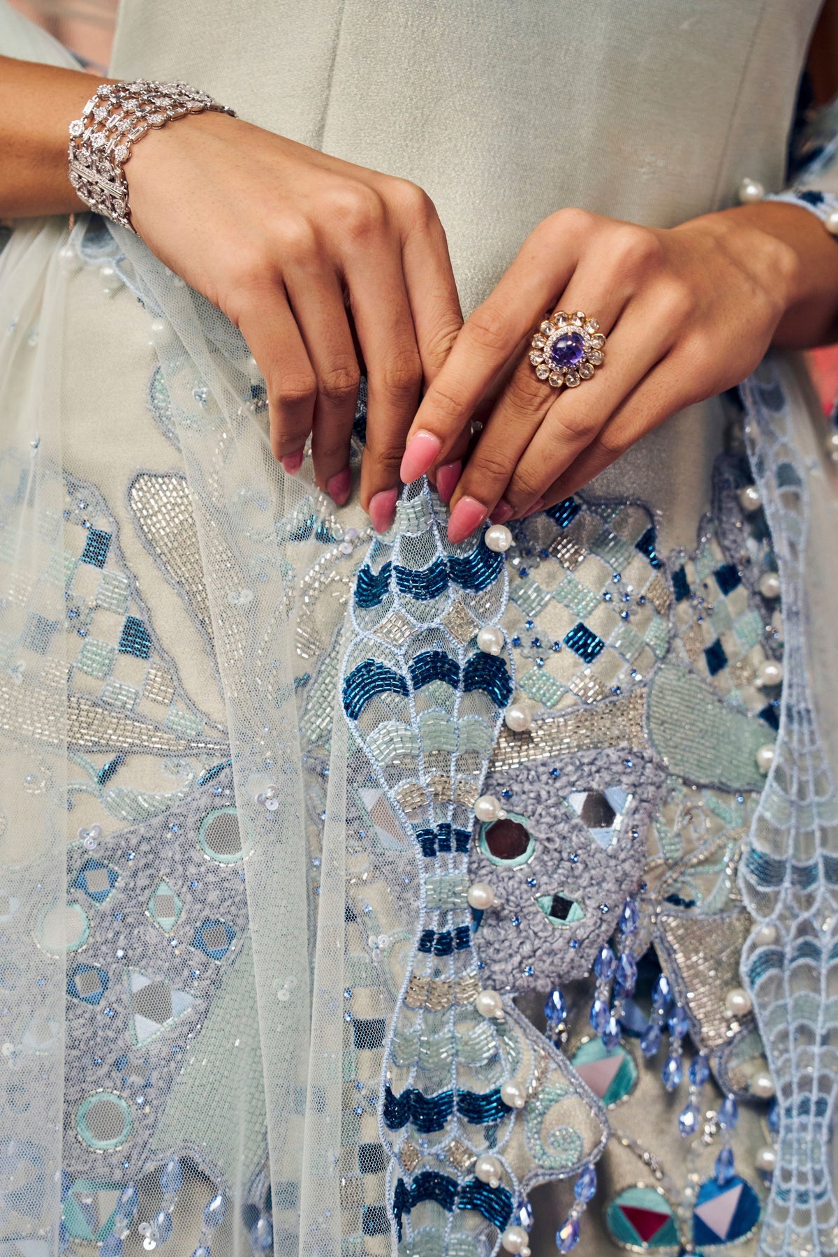 Blue Sharara Set