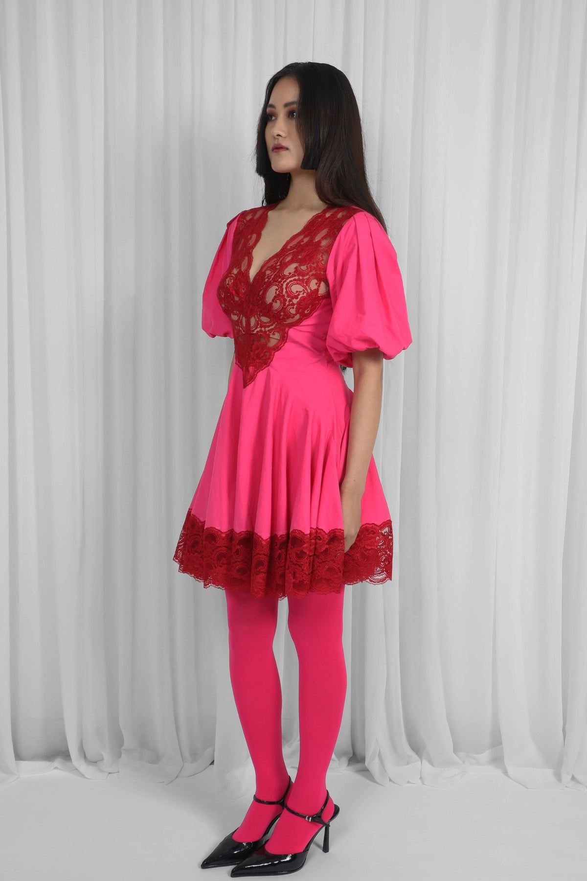 Red and Pink Remi Dress