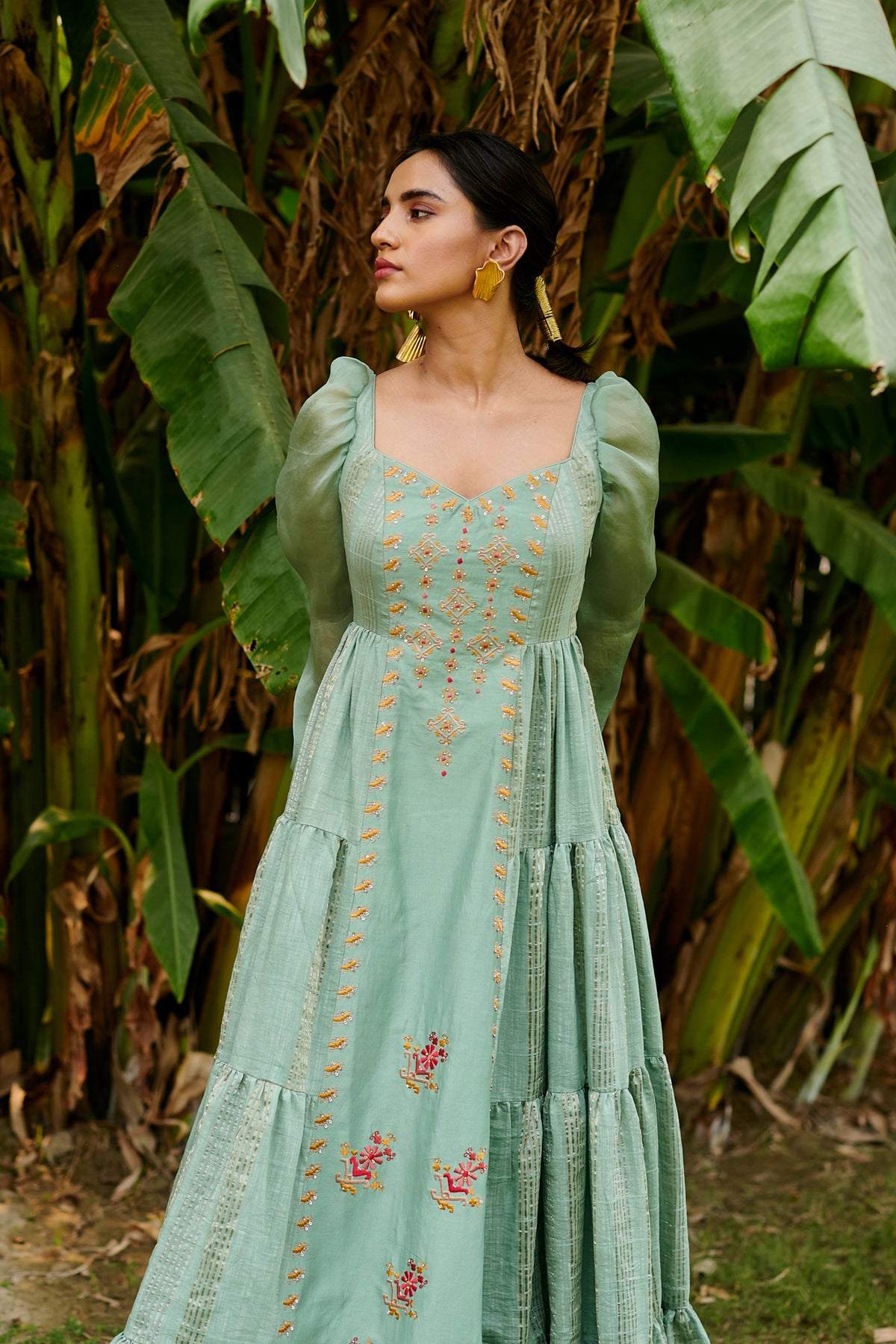 Jade tiered maxi dress