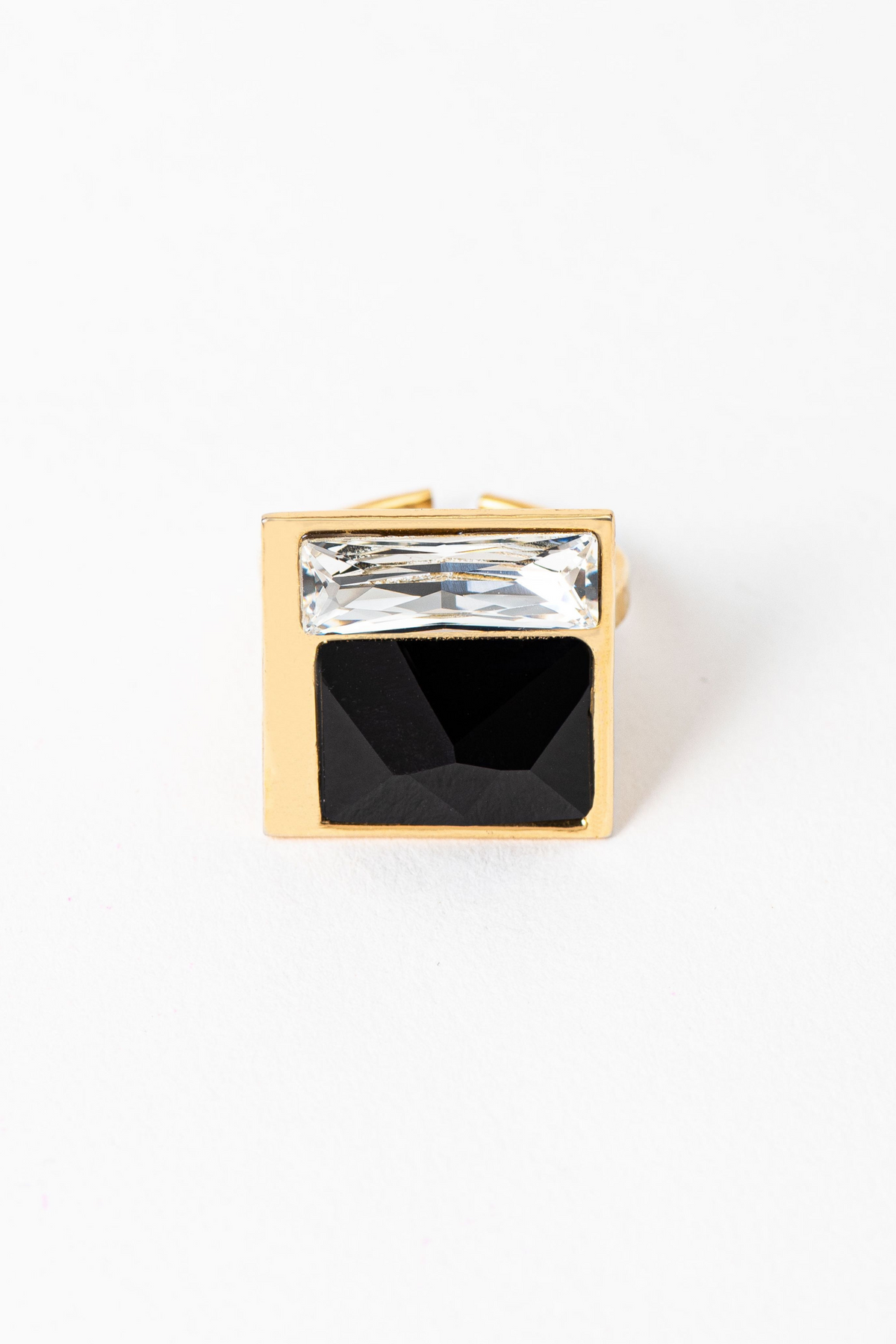 Fusion Crystal Ring - Black And White