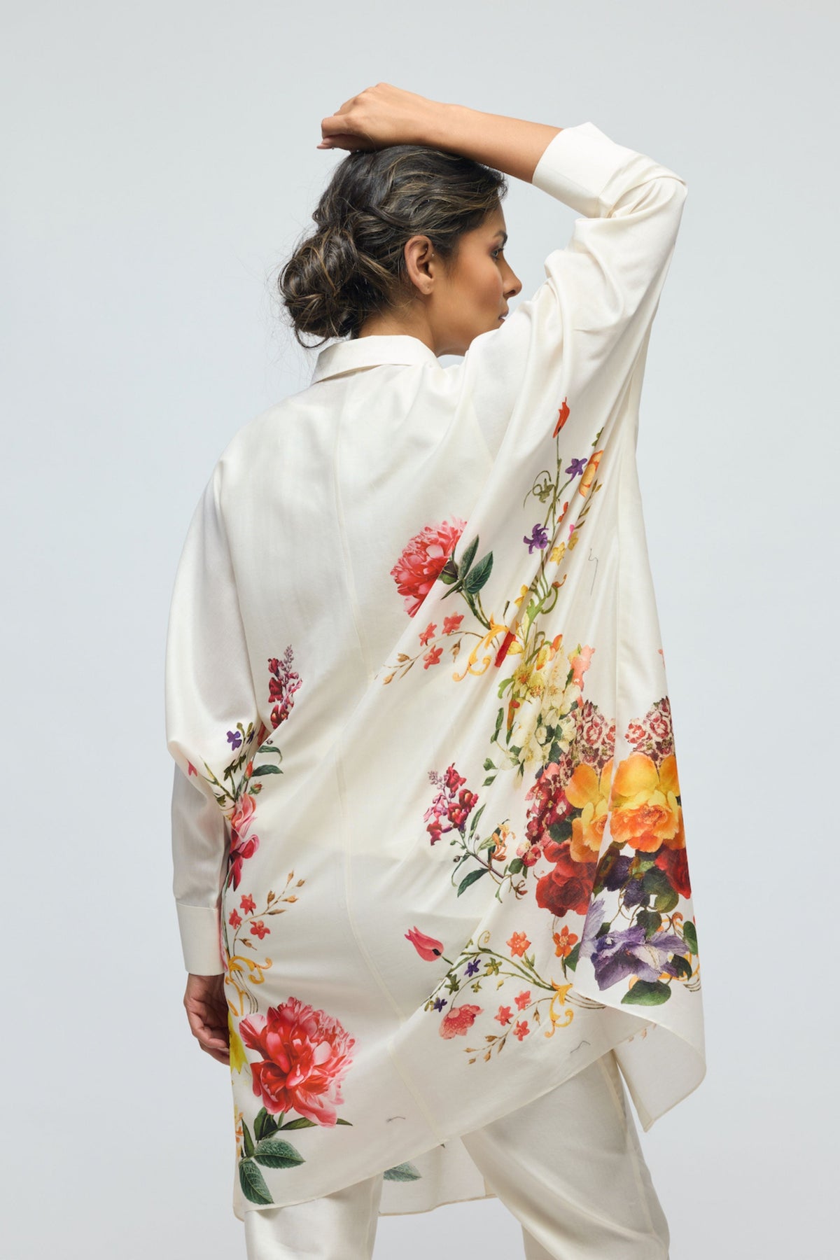 Printed Floral Chanderi Tunic