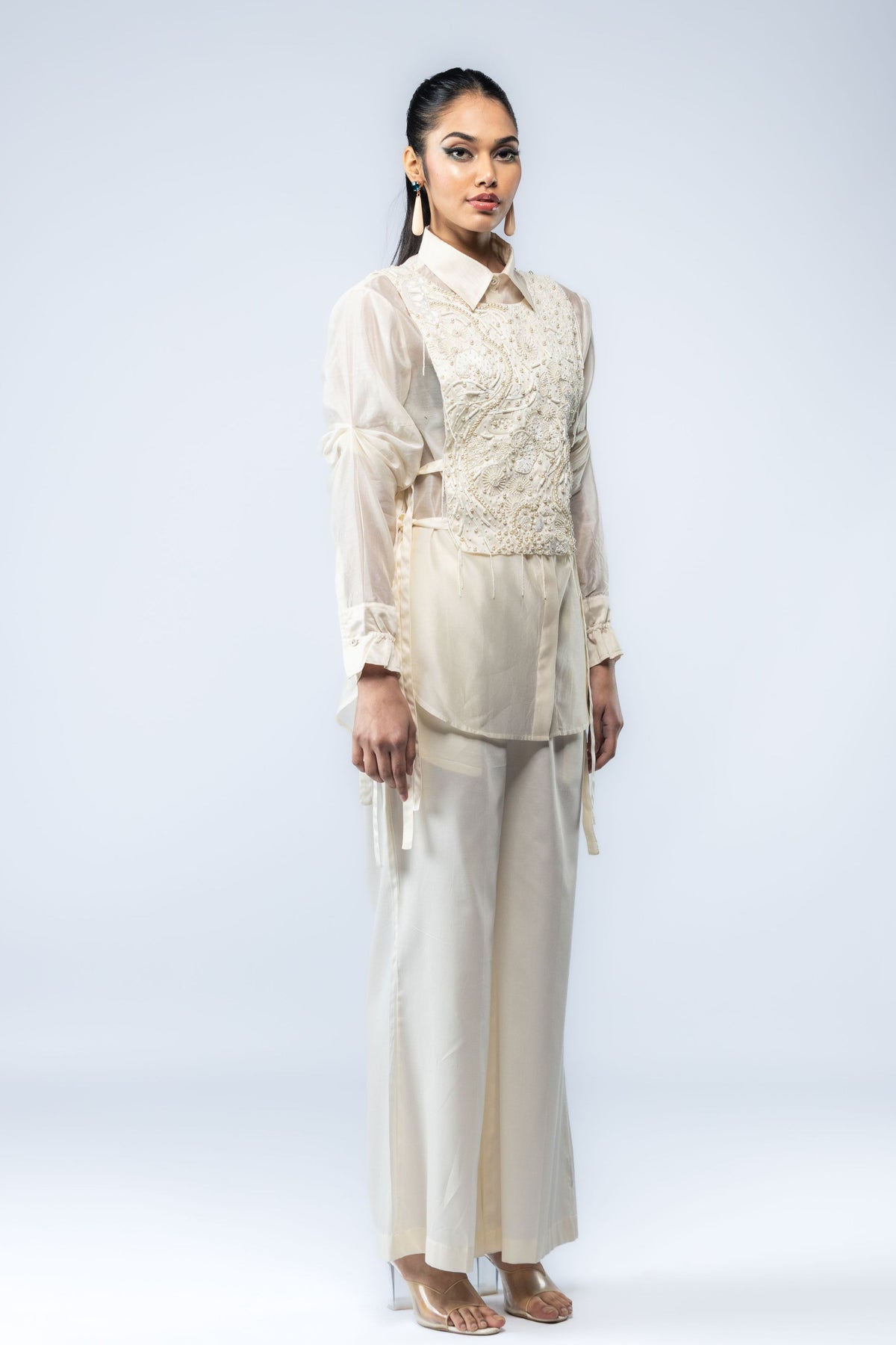 Ivory Embroidered Bib