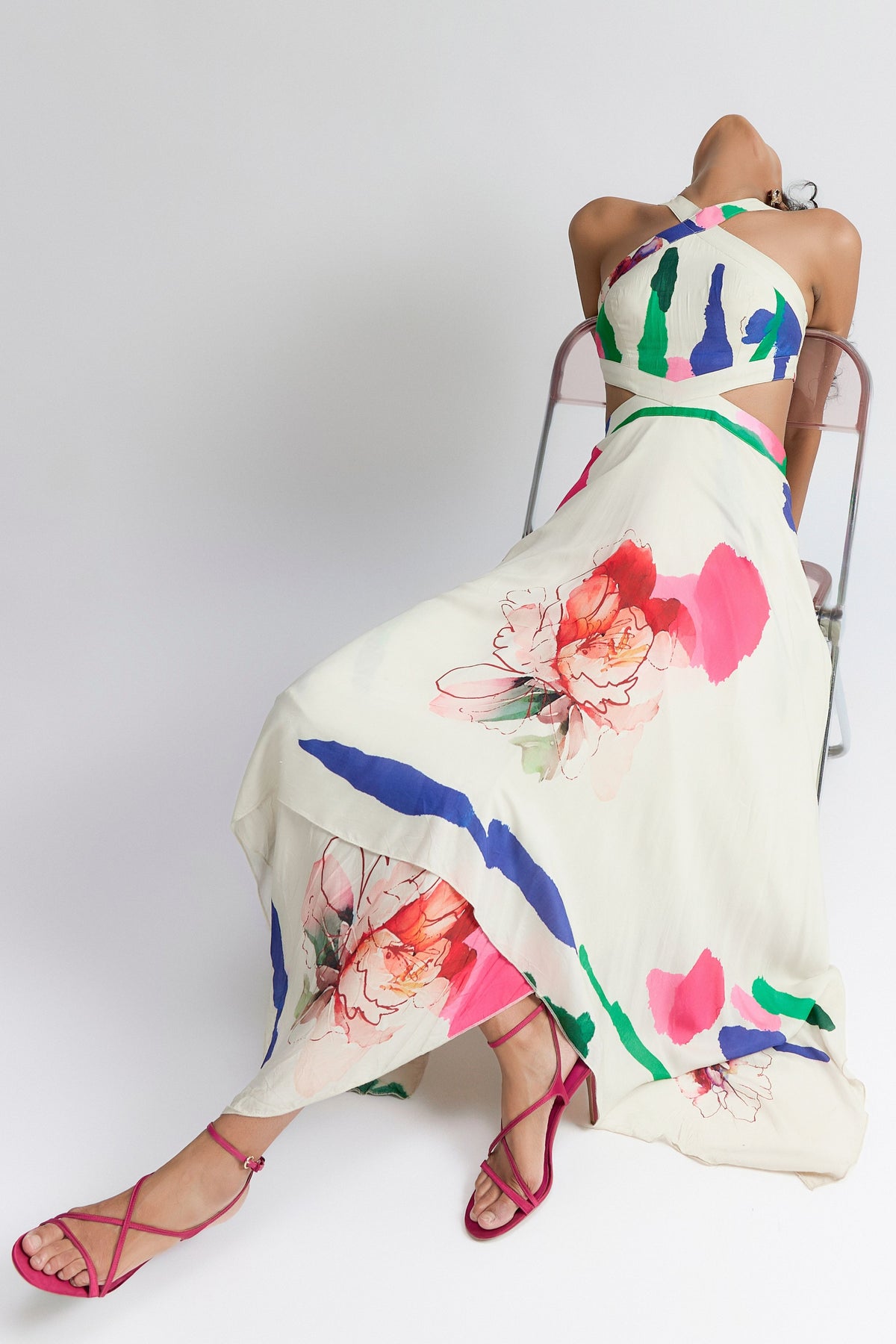 Colour Splash Printed Dress