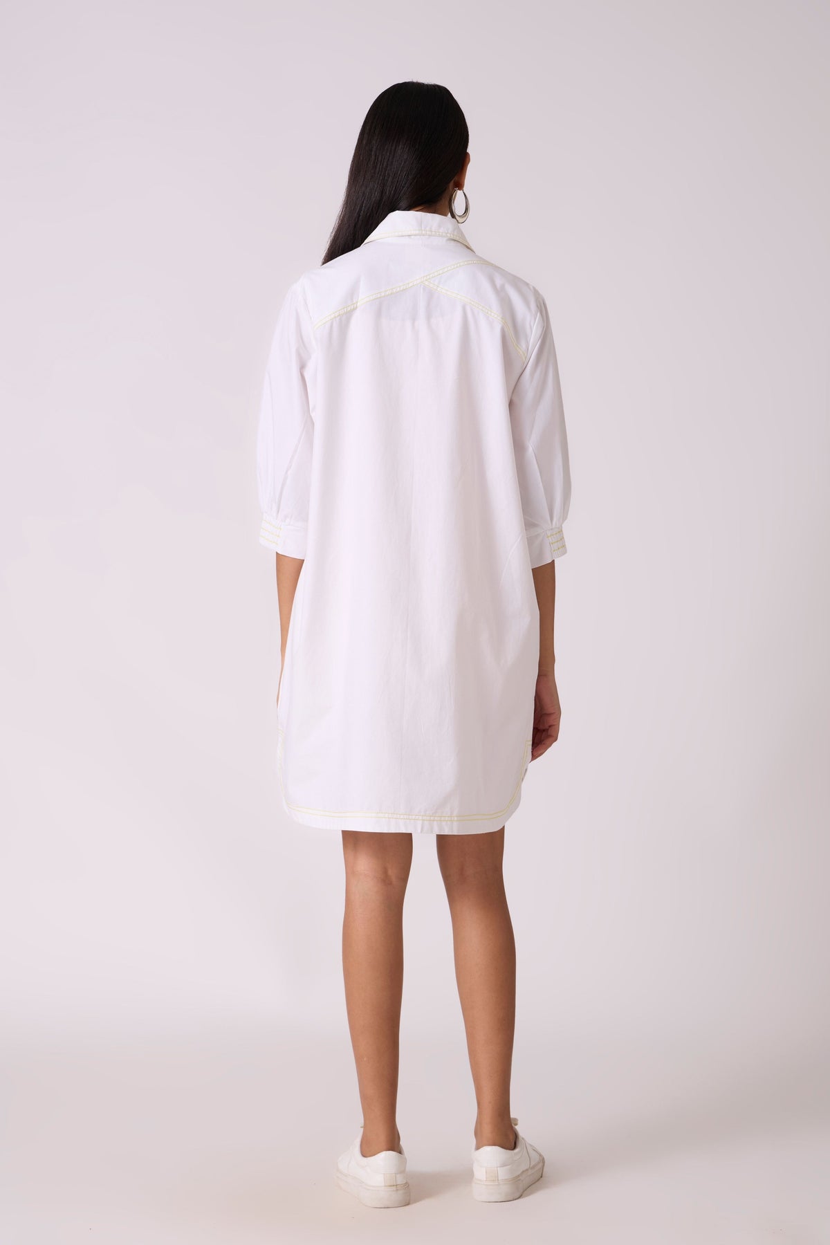 Emory Applique Bright White Dress