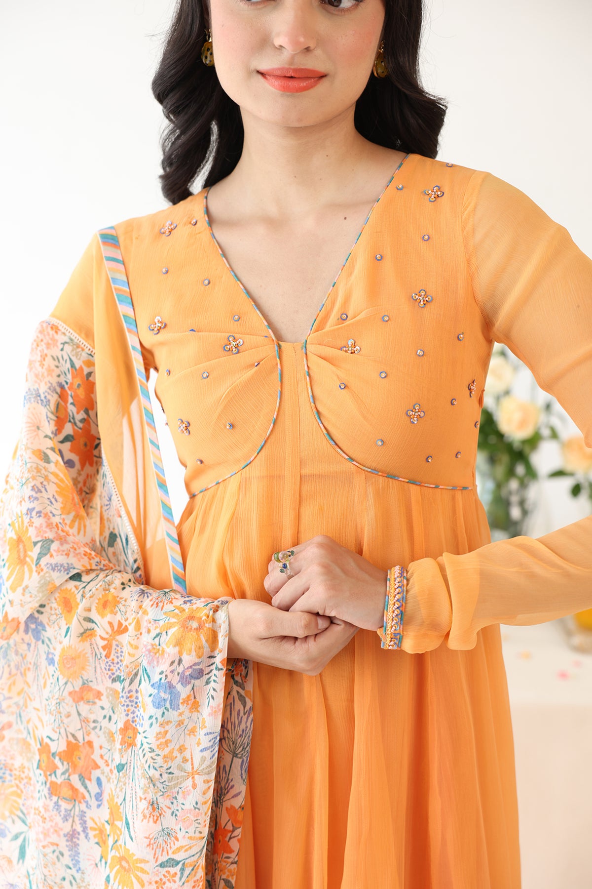 Zesty Anarkali Set