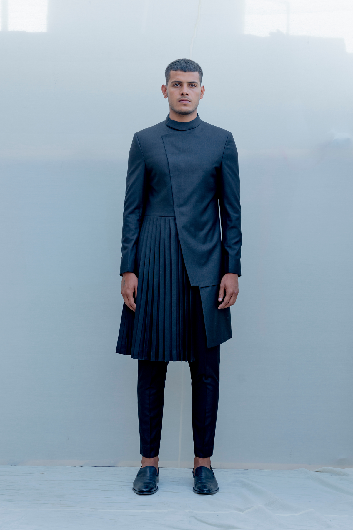 stygian long indo western jacket set